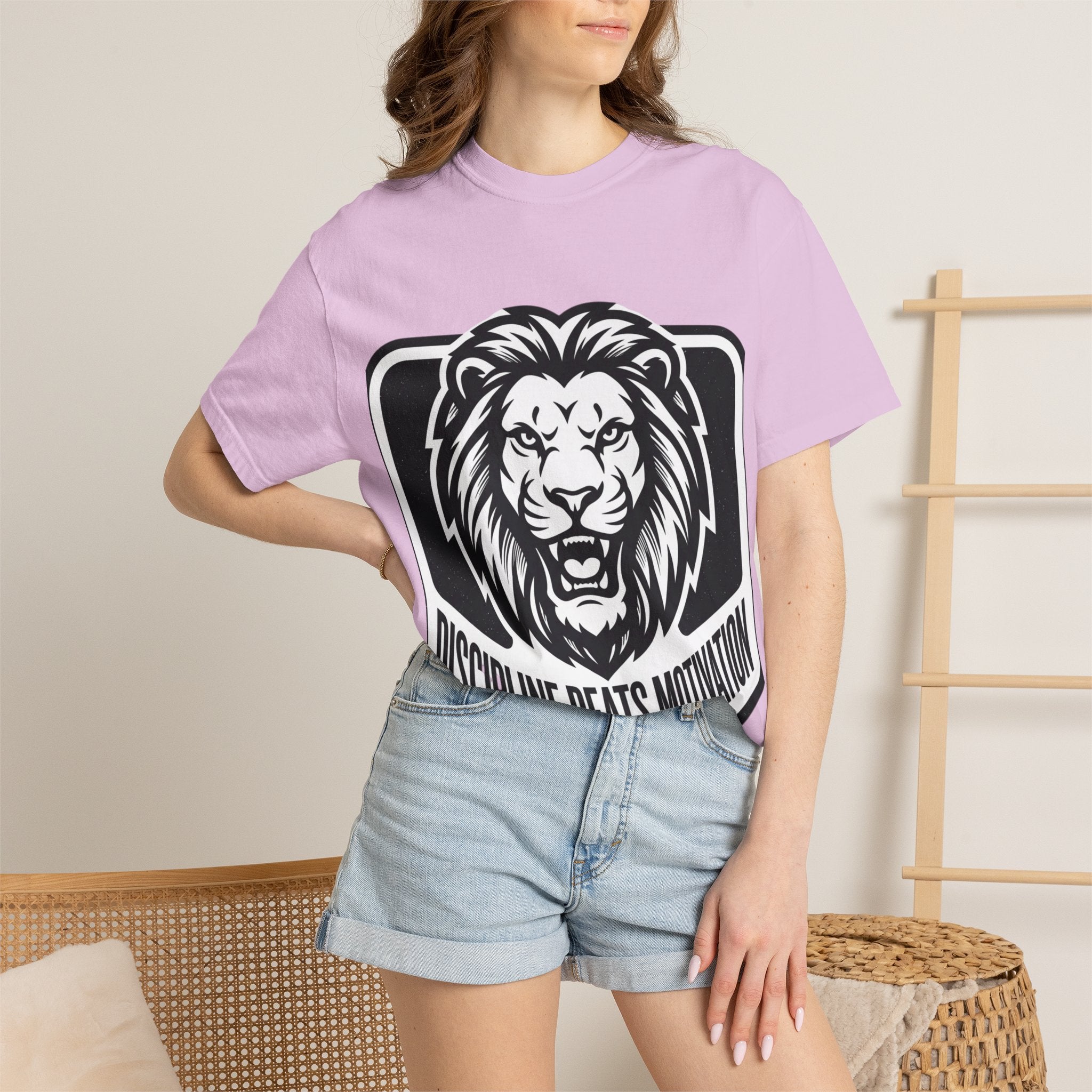 Discipline Beats Motivation Lion T-Shirt