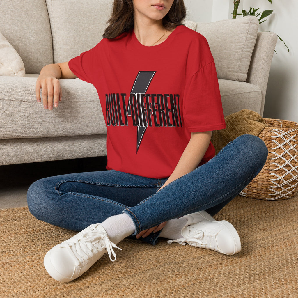 Built Different Lightning Bolt T‑Shirt — Inspirational Graphic Tee