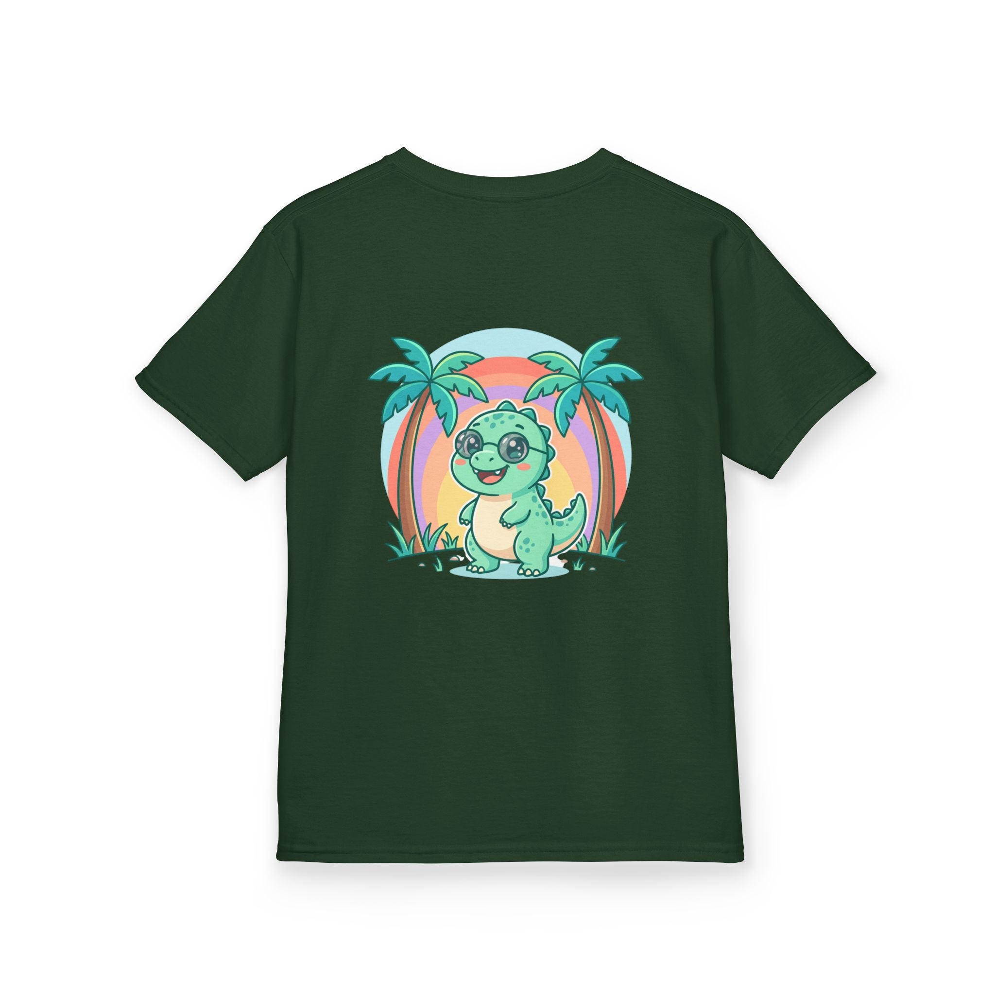 Kids Tee — "Adventure Awaits!" Dino Beach Graphic