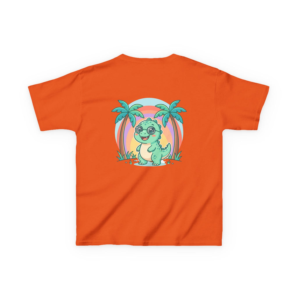 Kids Tee — "Adventure Awaits!" Dino Beach Graphic