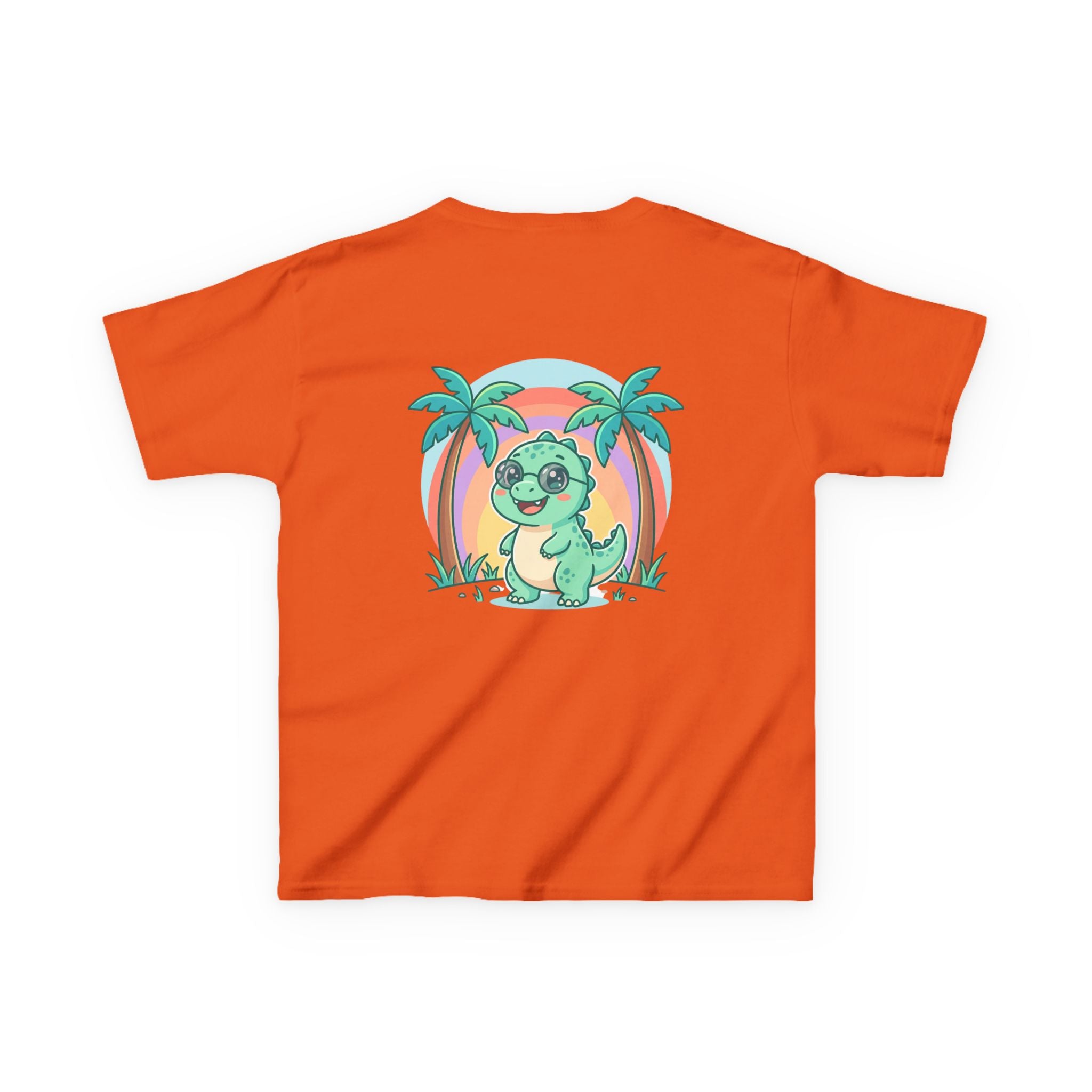 Kids Tee — "Adventure Awaits!" Dino Beach Graphic