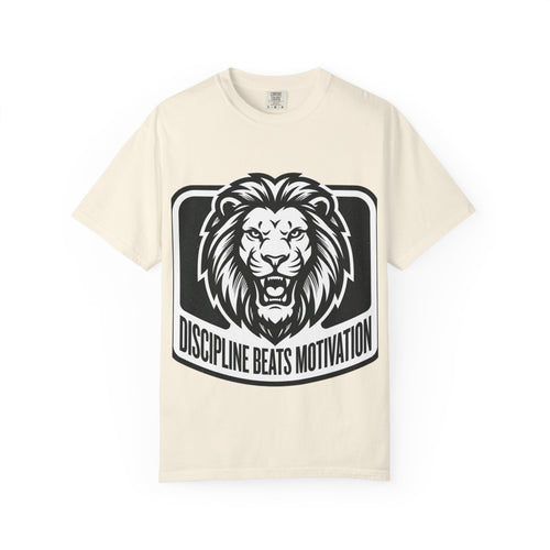 Discipline Beats Motivation Lion T-Shirt