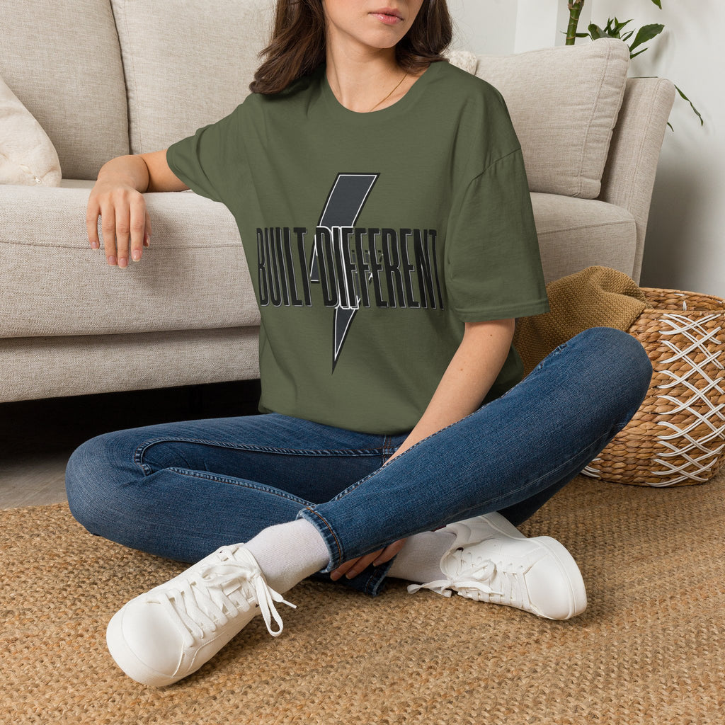Built Different Lightning Bolt T‑Shirt — Inspirational Graphic Tee
