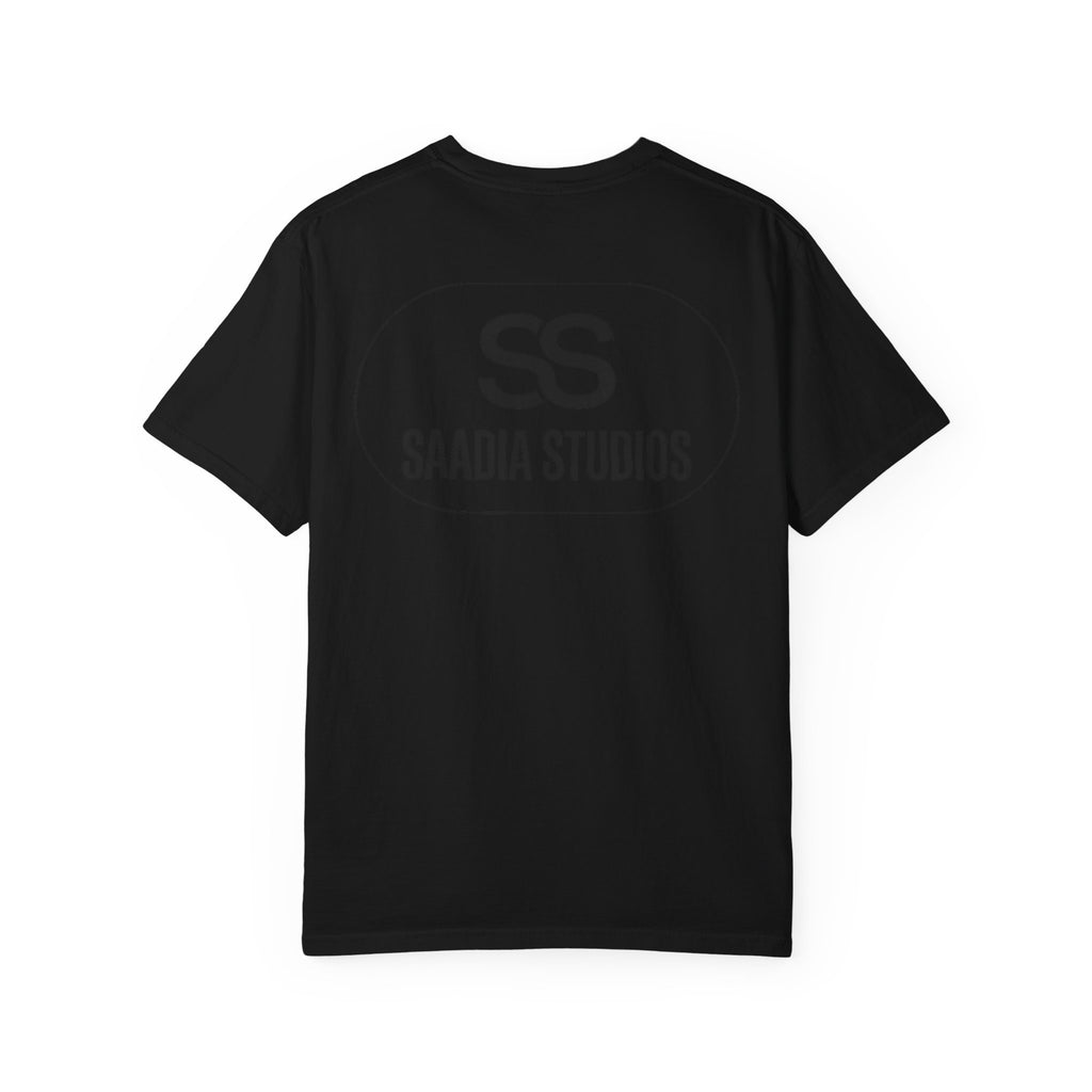 Saadia Studios Logo T-Shirt — SS Monogram Tee with Heart Accent