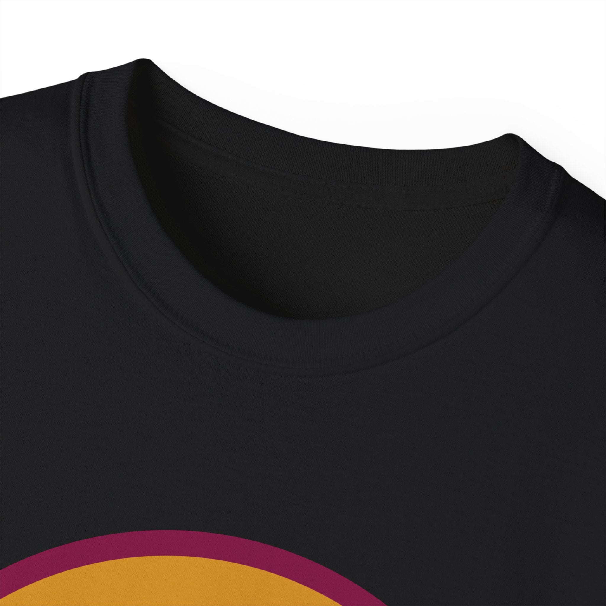 T-Shirt — Retro Palm Sunset Surf Tee ("Salt Air, Soft Hearts")