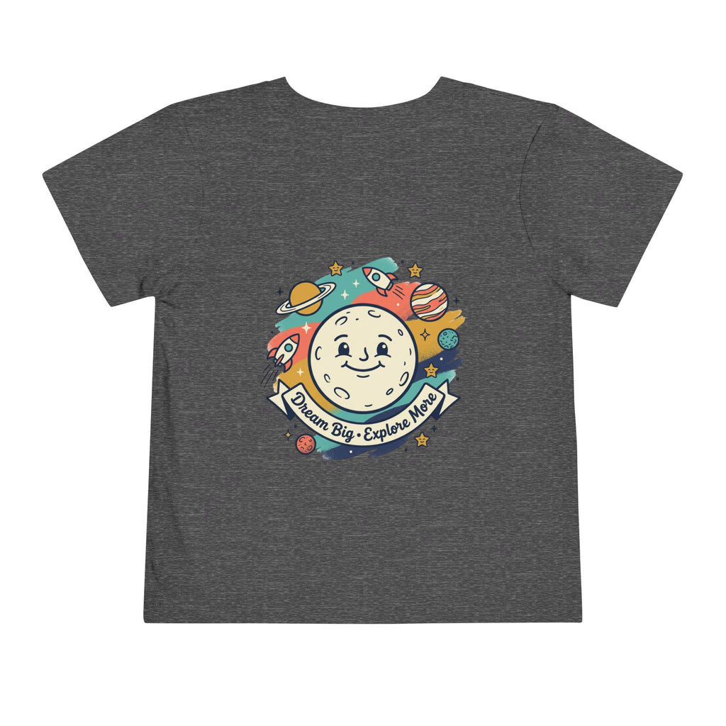 Toddler Tee — 'Dream Big Explore More' Space Bear Rocket Shirt