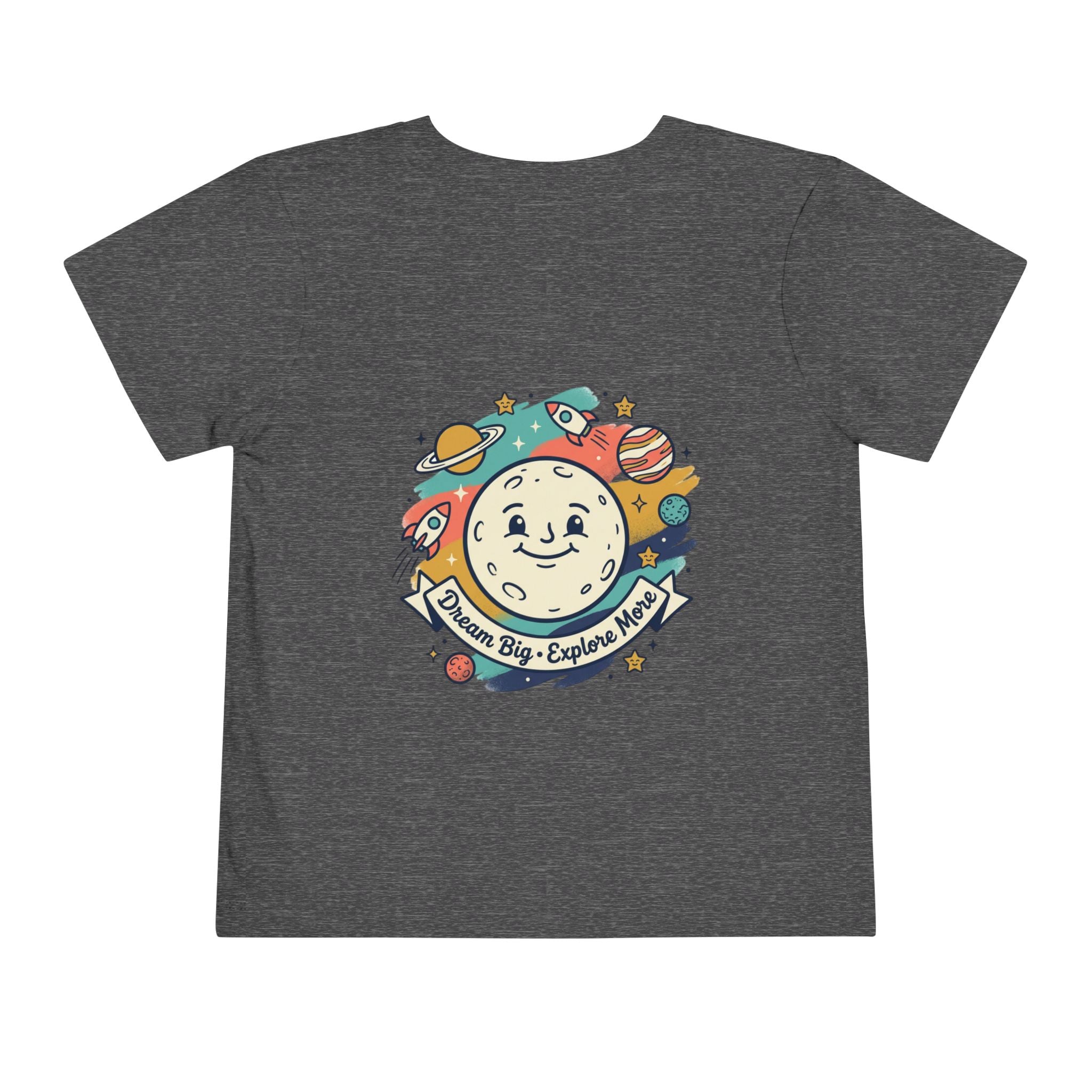 Toddler Tee — 'Dream Big Explore More' Space Bear Rocket Shirt