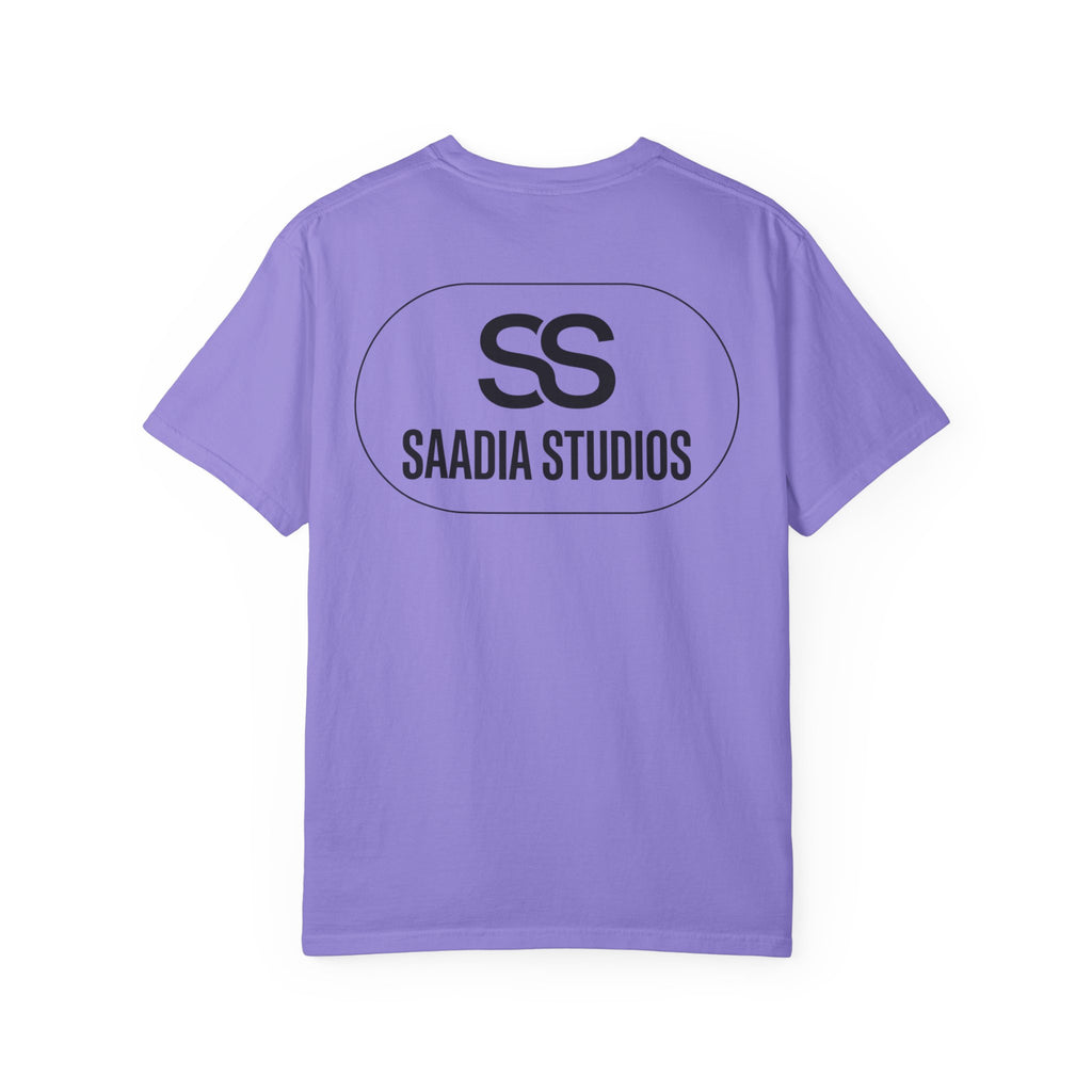 Saadia Studios Logo T-Shirt — SS Monogram Tee with Heart Accent