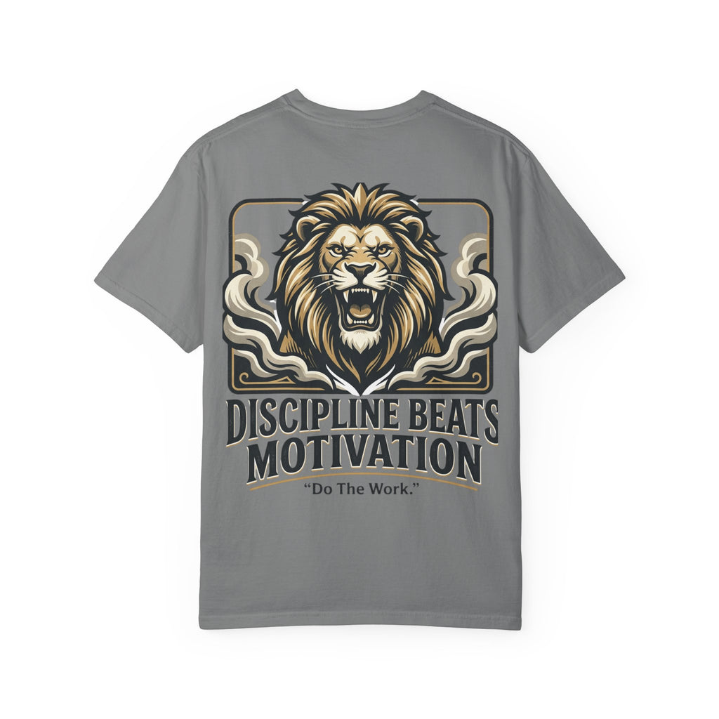 Discipline Beats Motivation Lion T-Shirt