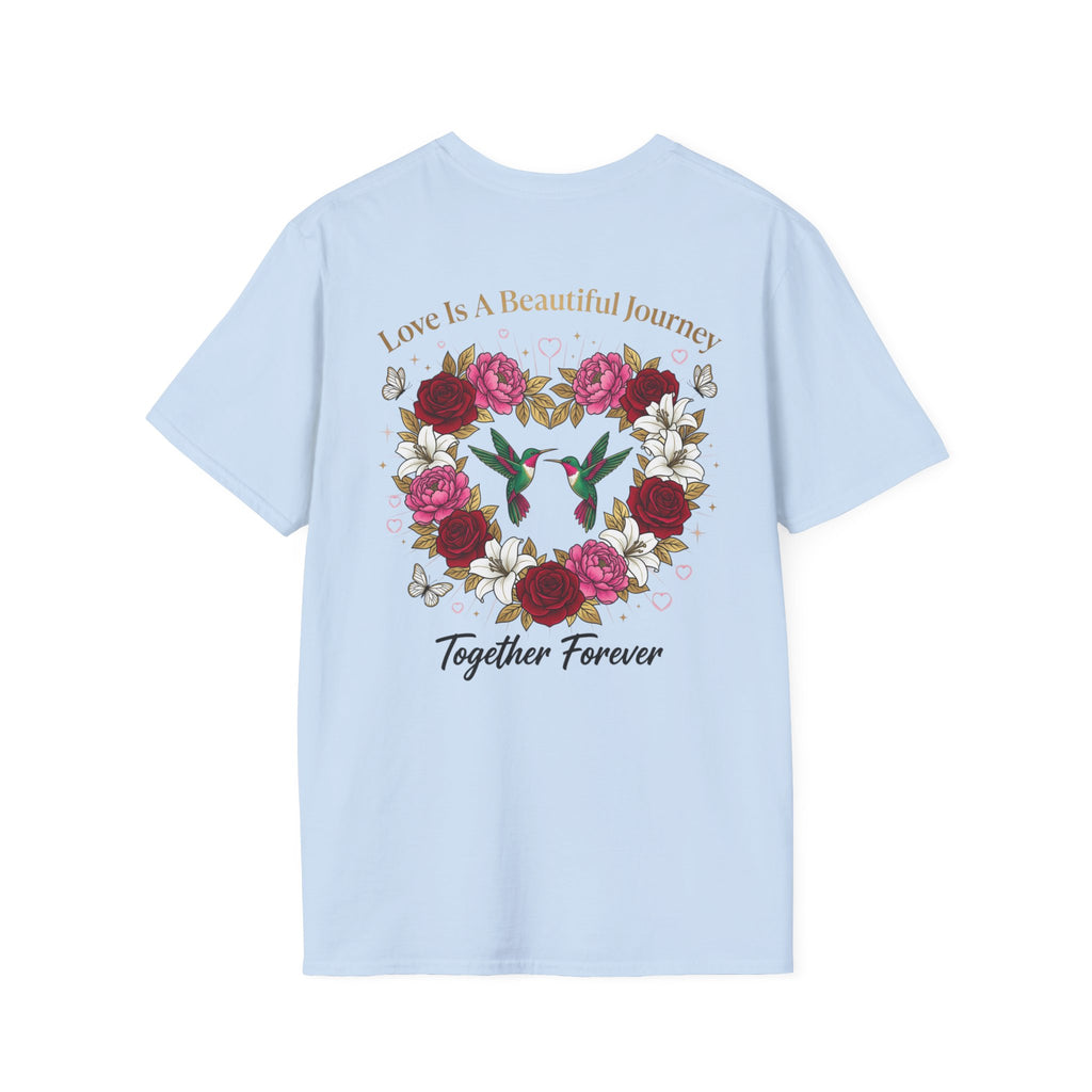 Heart Floral Graphic T-Shirt — "Made With Love" Chest Print