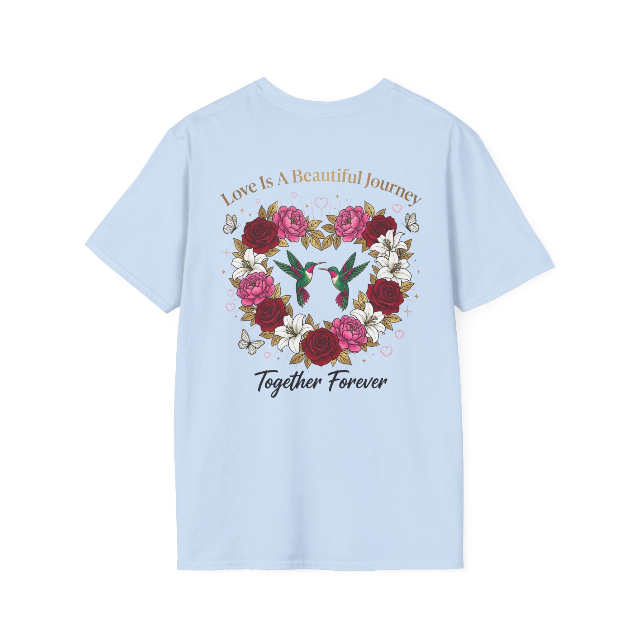 Heart Floral Graphic T-Shirt — "Made With Love" Chest Print