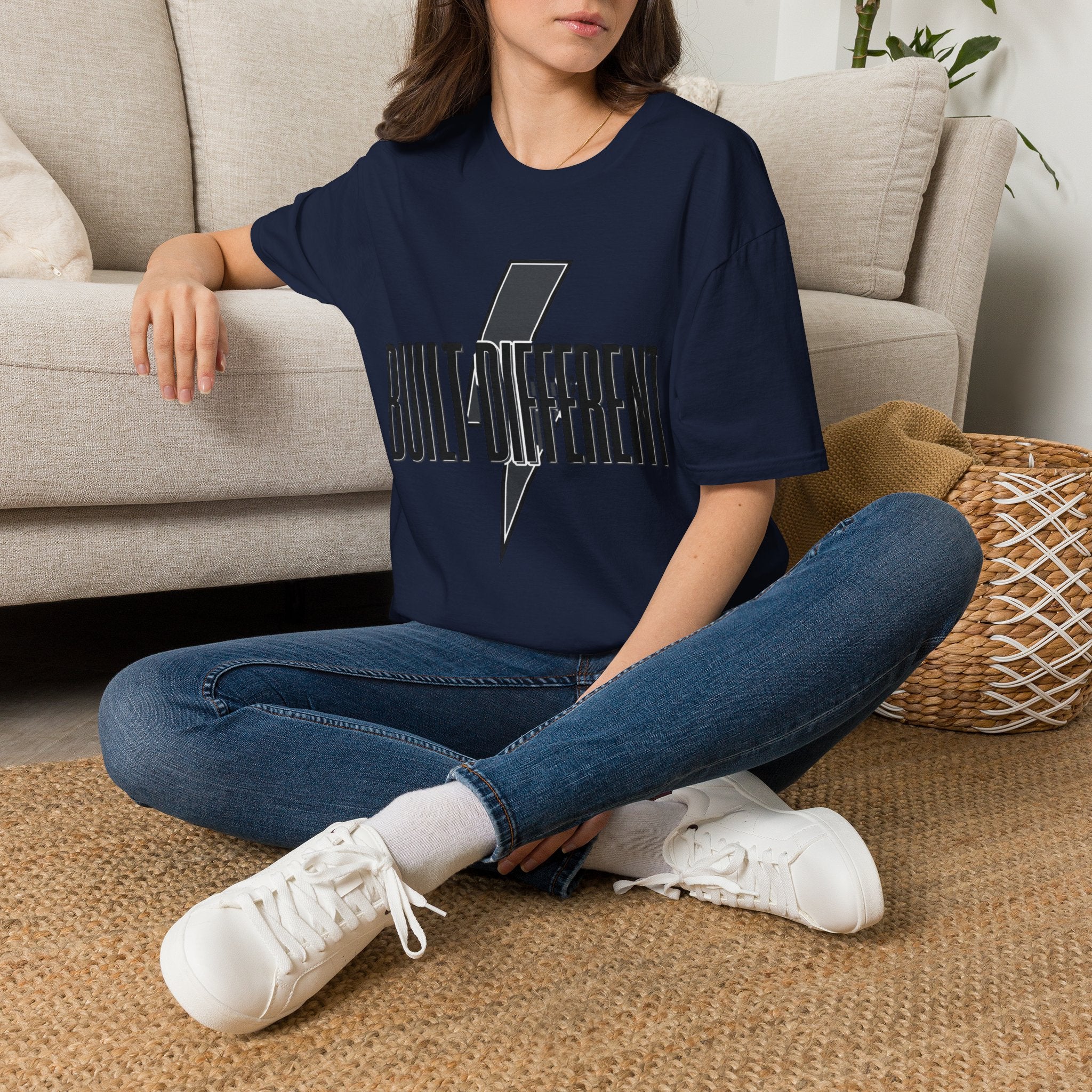 Built Different Lightning Bolt T‑Shirt — Inspirational Graphic Tee