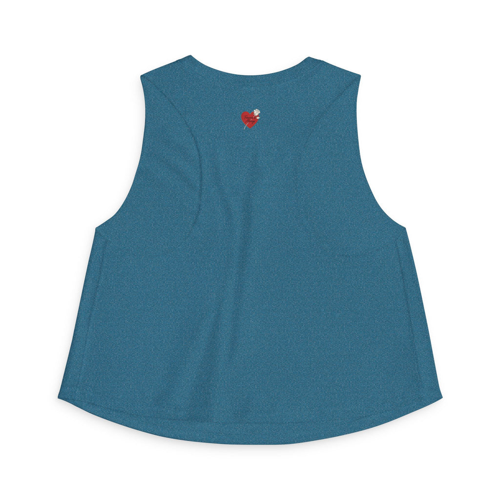 Heart Sunset Crop Top — Retro Beach Love Tank