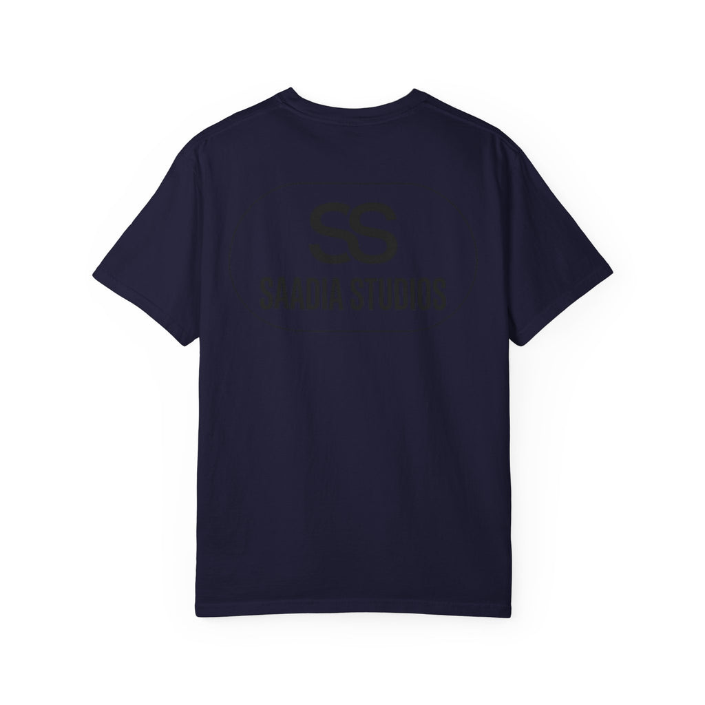 Saadia Studios Logo T-Shirt — SS Monogram Tee with Heart Accent