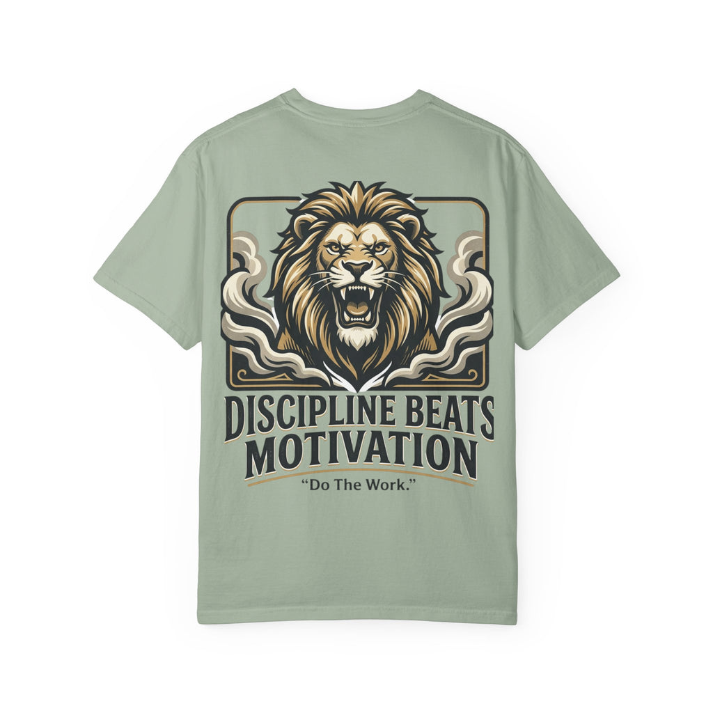 Discipline Beats Motivation Lion T-Shirt