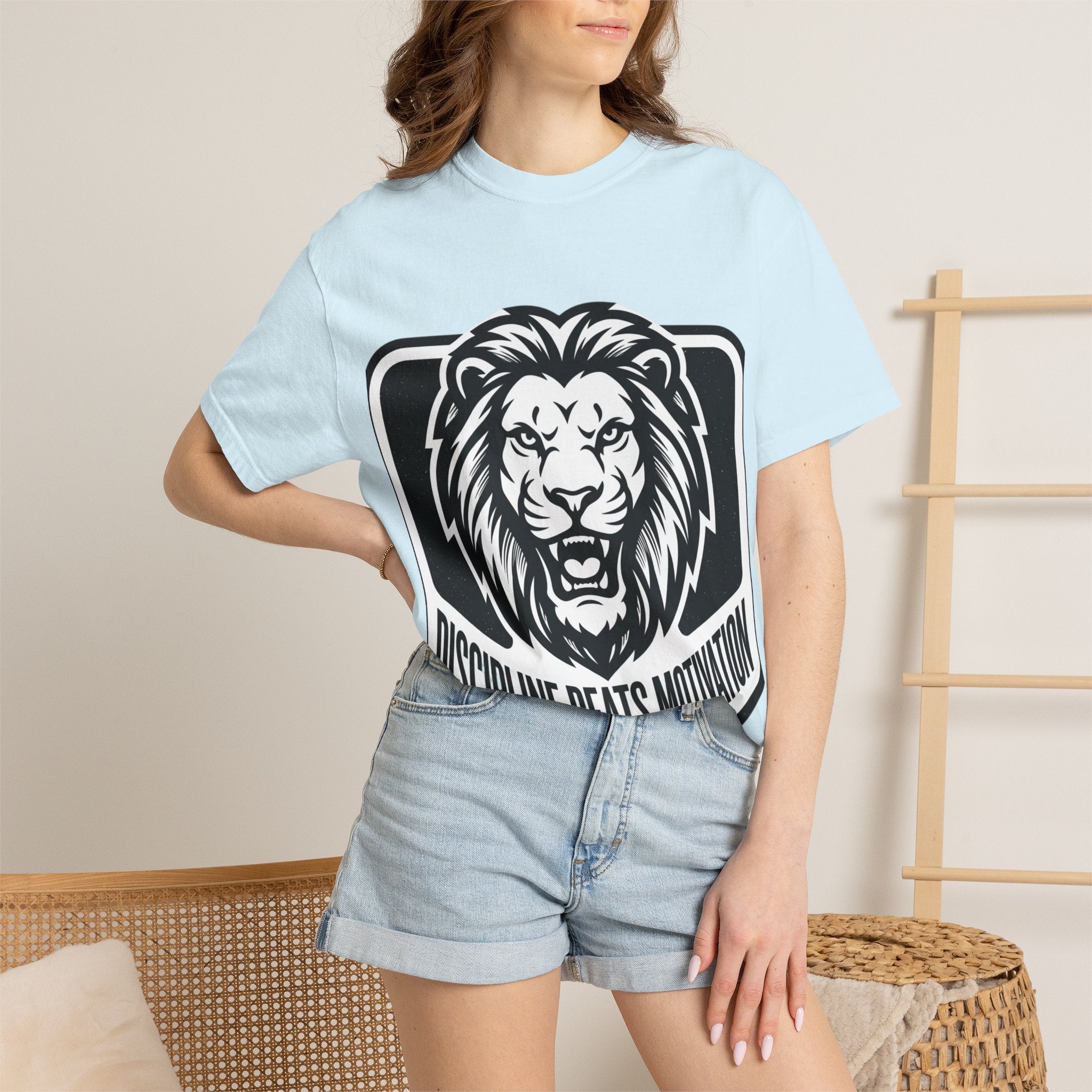Discipline Beats Motivation Lion T-Shirt