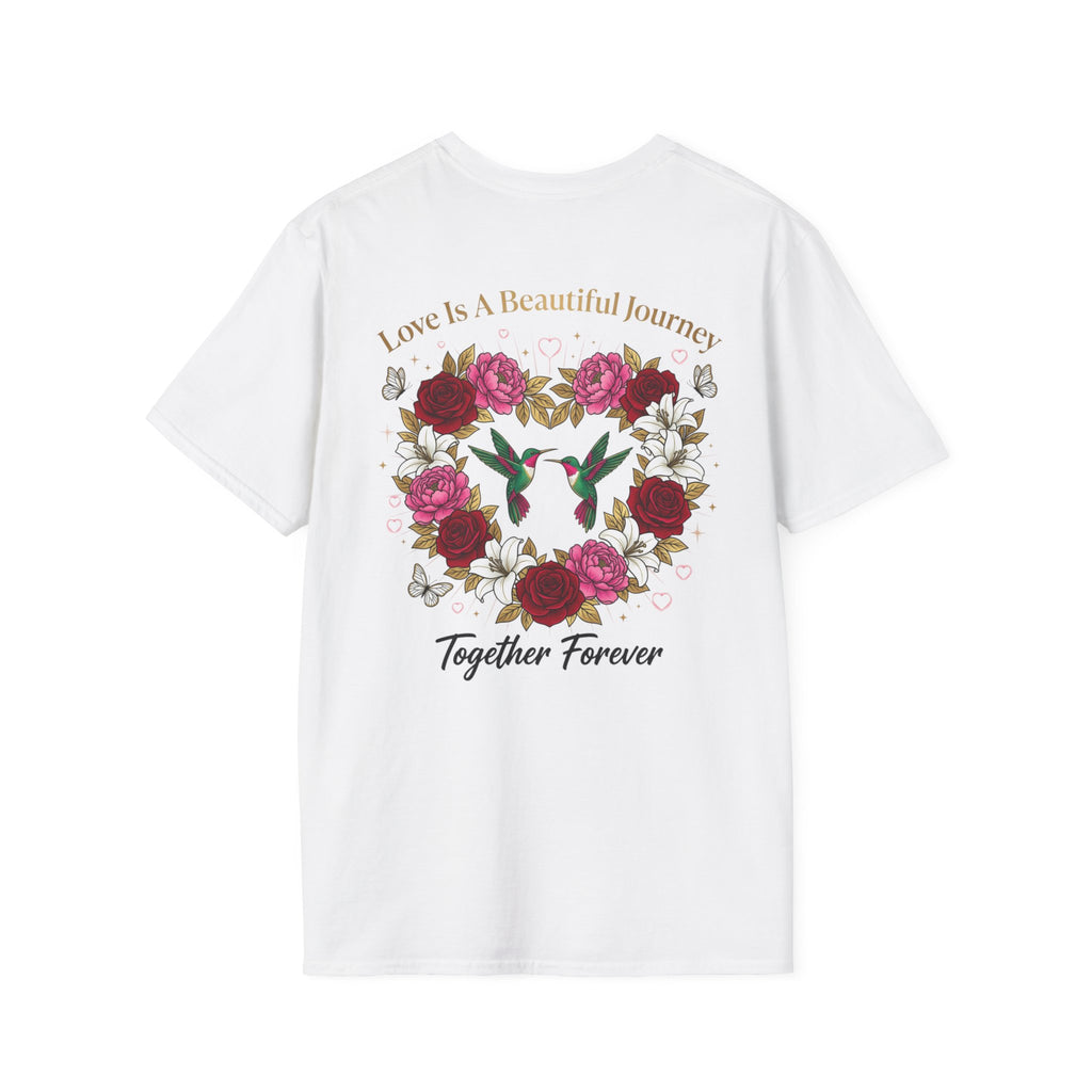Heart Floral Graphic T-Shirt — "Made With Love" Chest Print