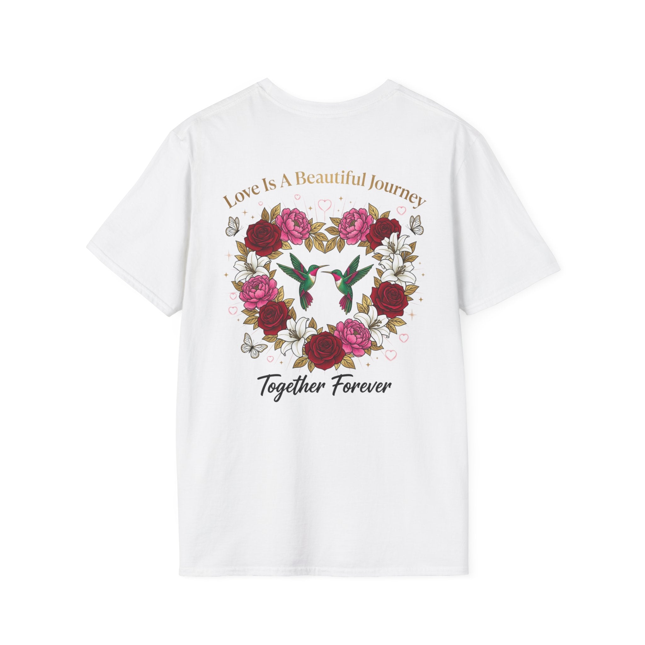 Heart Floral Graphic T-Shirt — "Made With Love" Chest Print