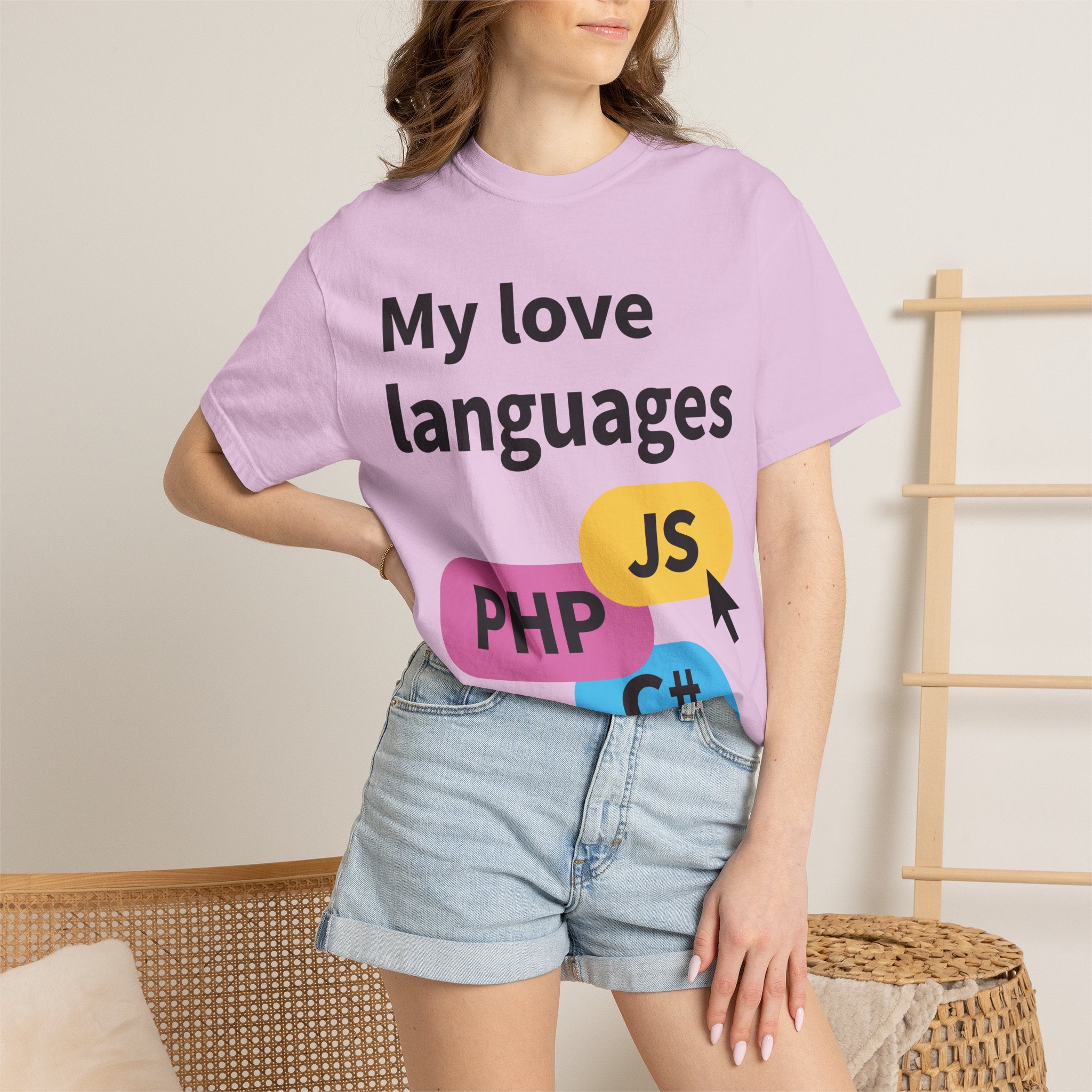 My Love Languages T-Shirt — Funny Programmer Tee (PHP • JS • C#)