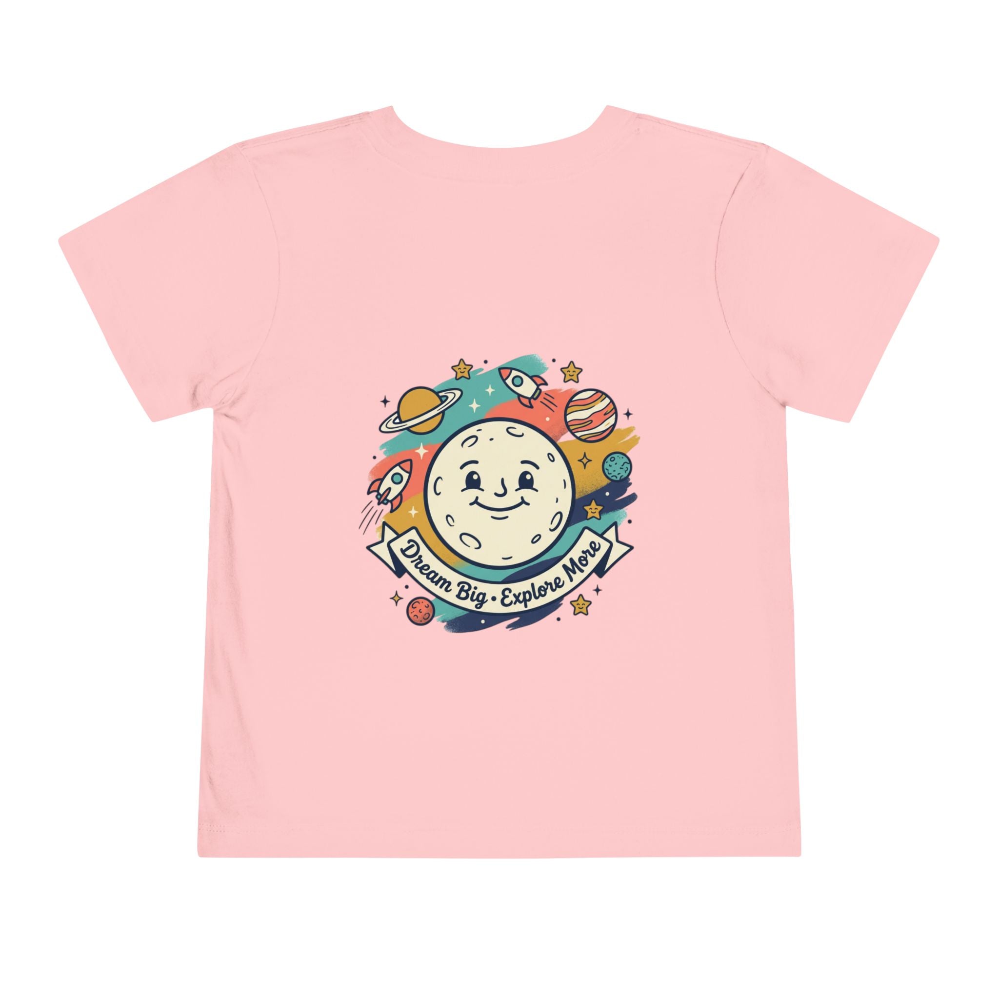 Toddler Tee — 'Dream Big Explore More' Space Bear Rocket Shirt