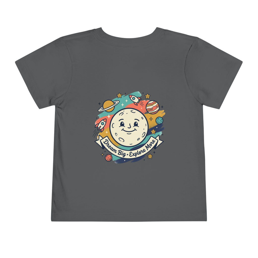 Toddler Tee — 'Dream Big Explore More' Space Bear Rocket Shirt