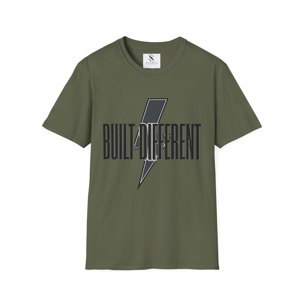 Built Different Lightning Bolt T‑Shirt — Inspirational Graphic Tee