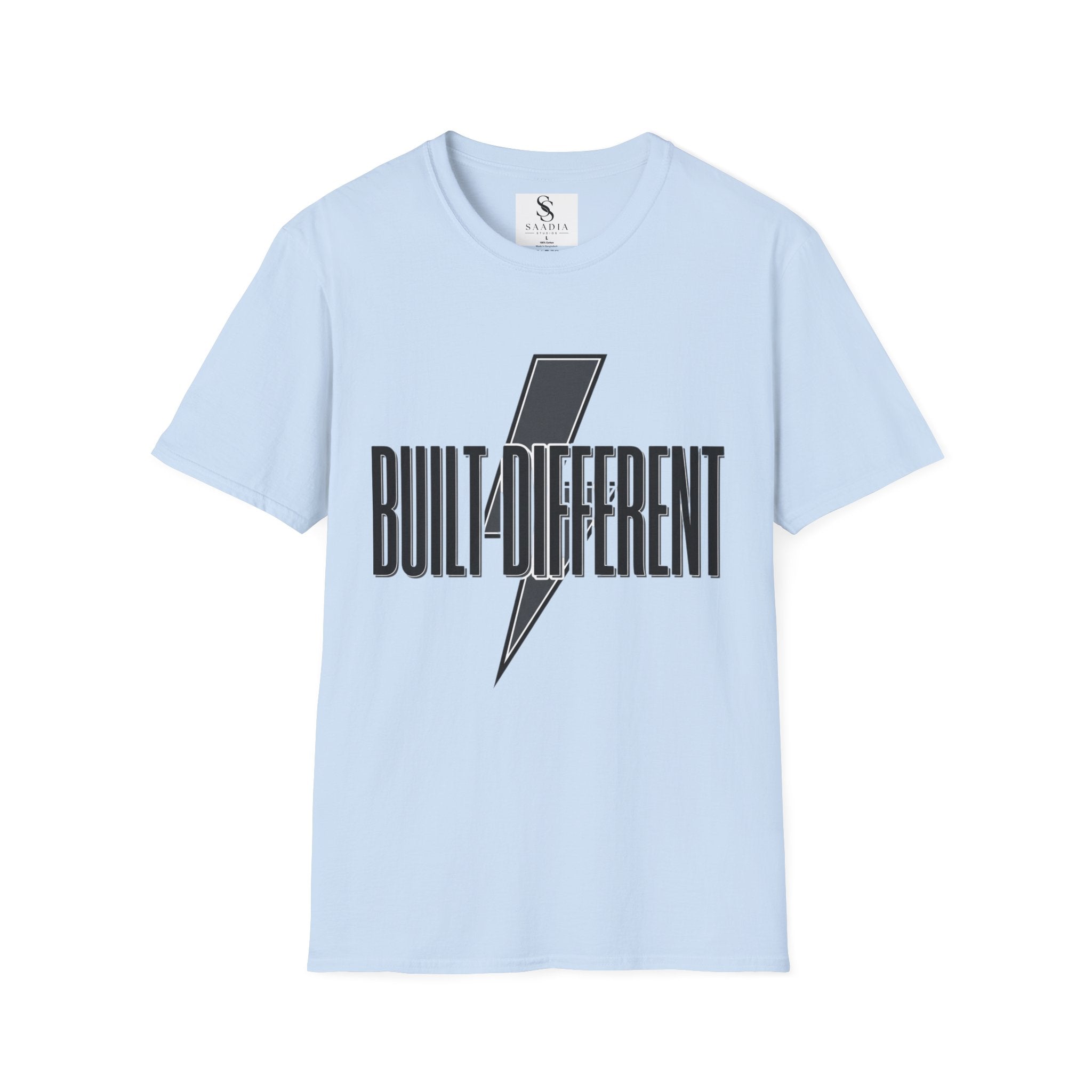 Built Different Lightning Bolt T‑Shirt — Inspirational Graphic Tee