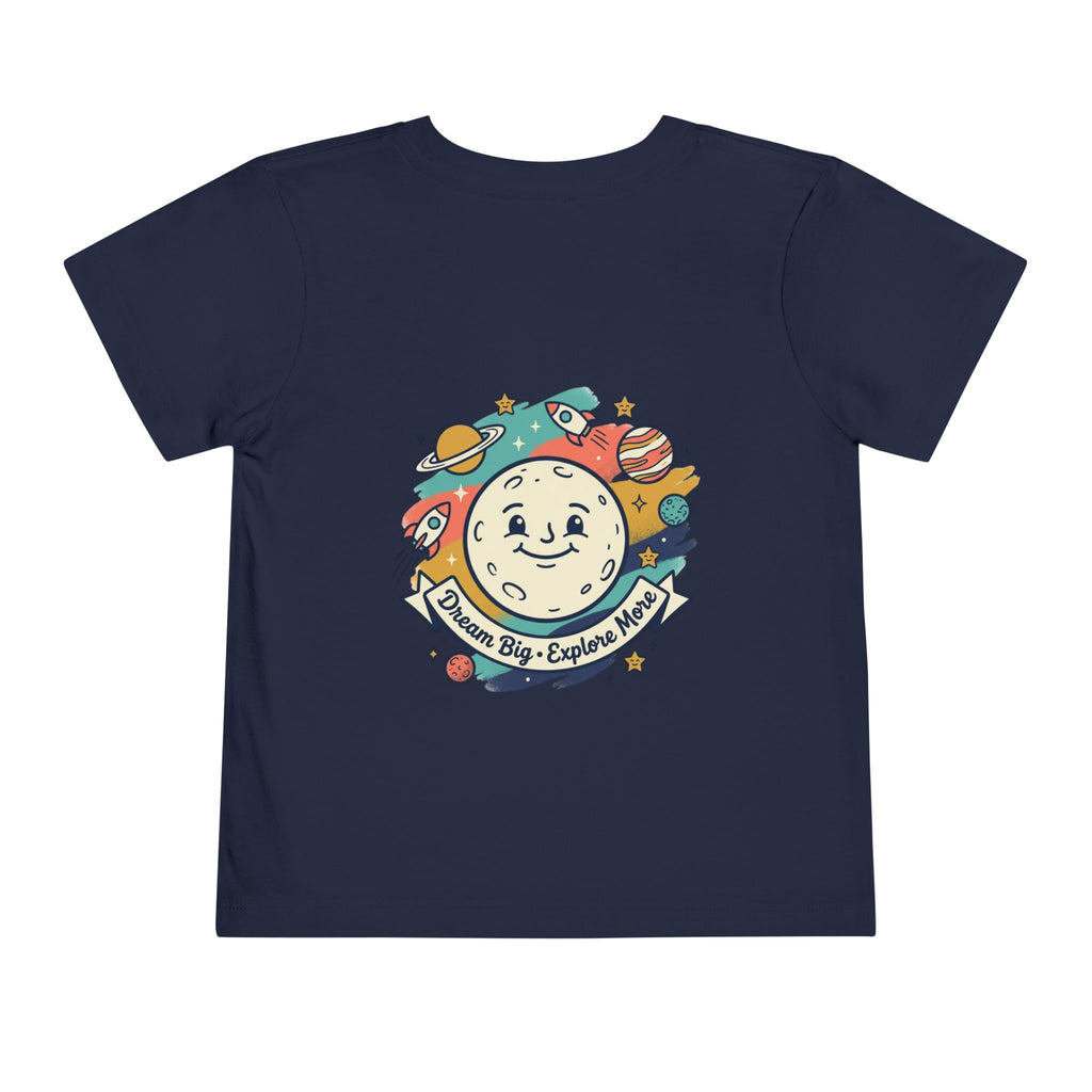Toddler Tee — 'Dream Big Explore More' Space Bear Rocket Shirt