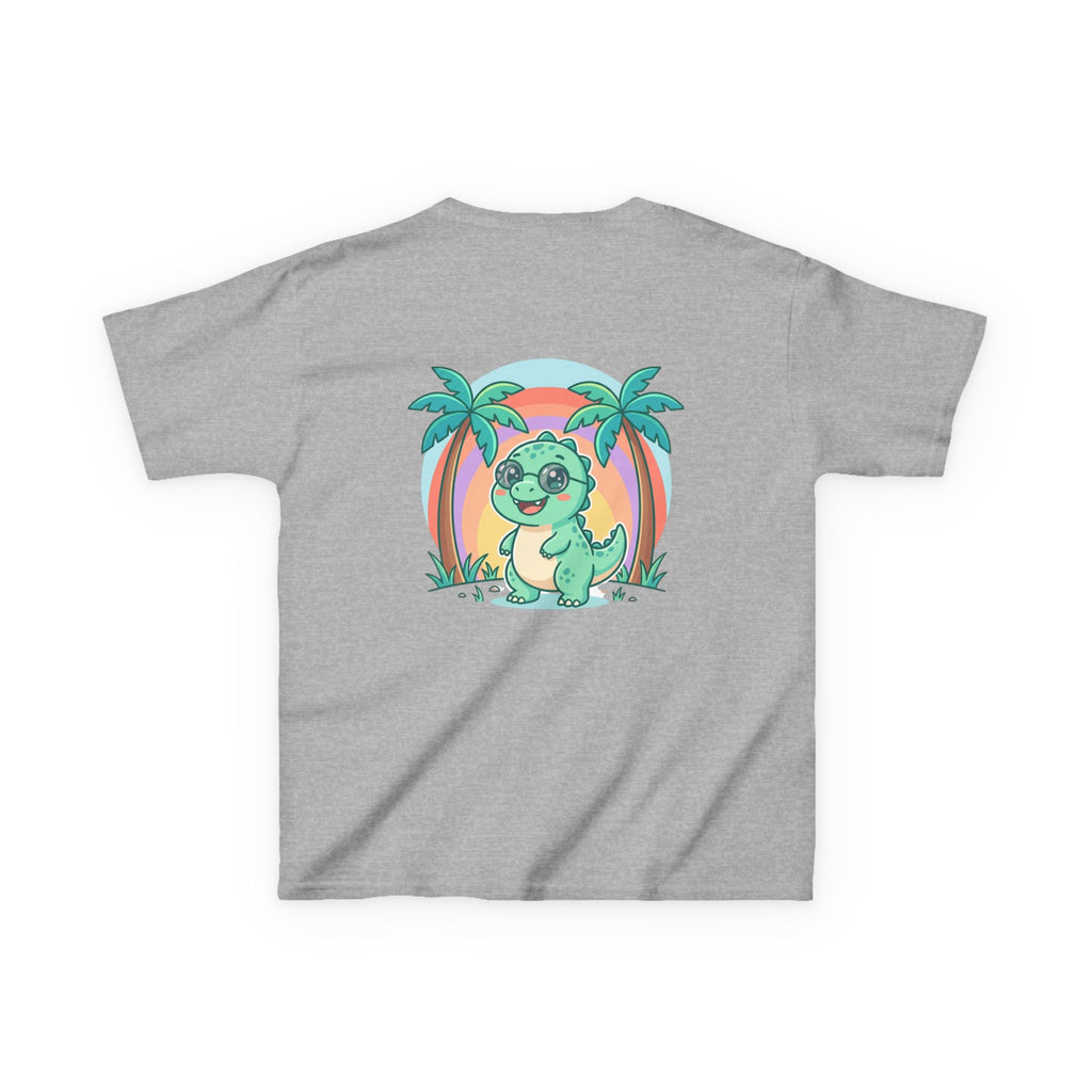 Kids Tee — "Adventure Awaits!" Dino Beach Graphic
