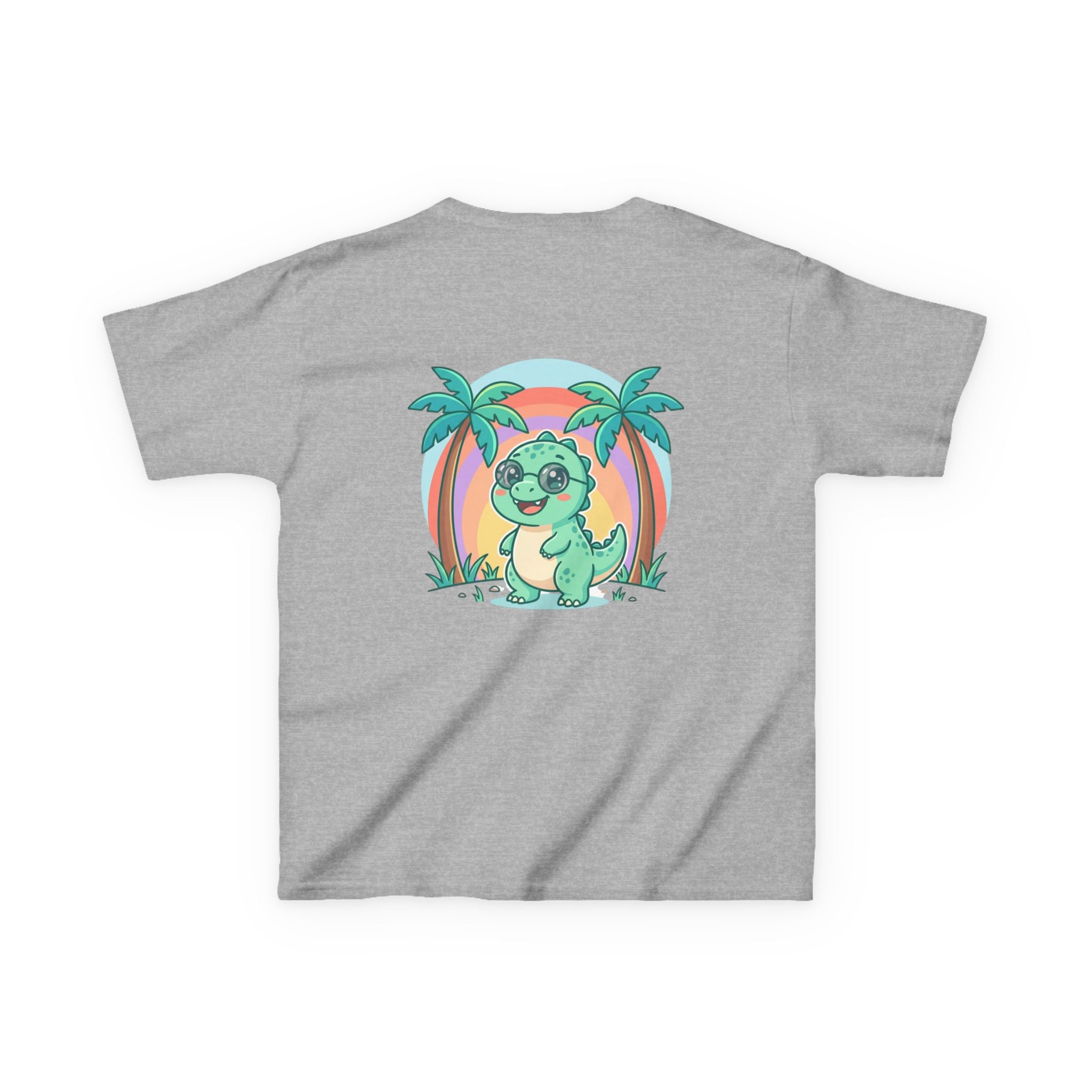 Kids Tee — "Adventure Awaits!" Dino Beach Graphic