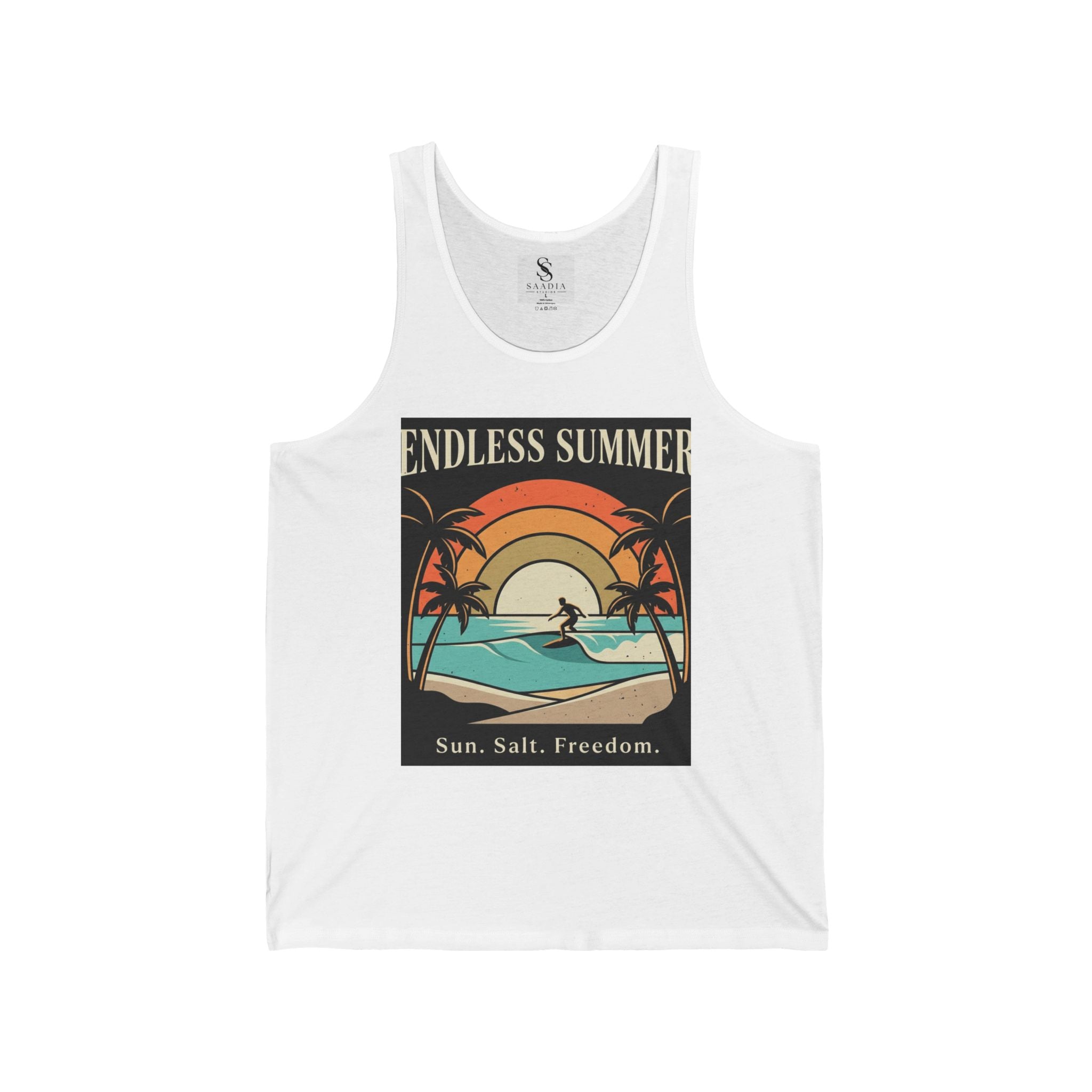 Endless Summer Tank Top — "Chase the Sun" Vintage Surf Graphic