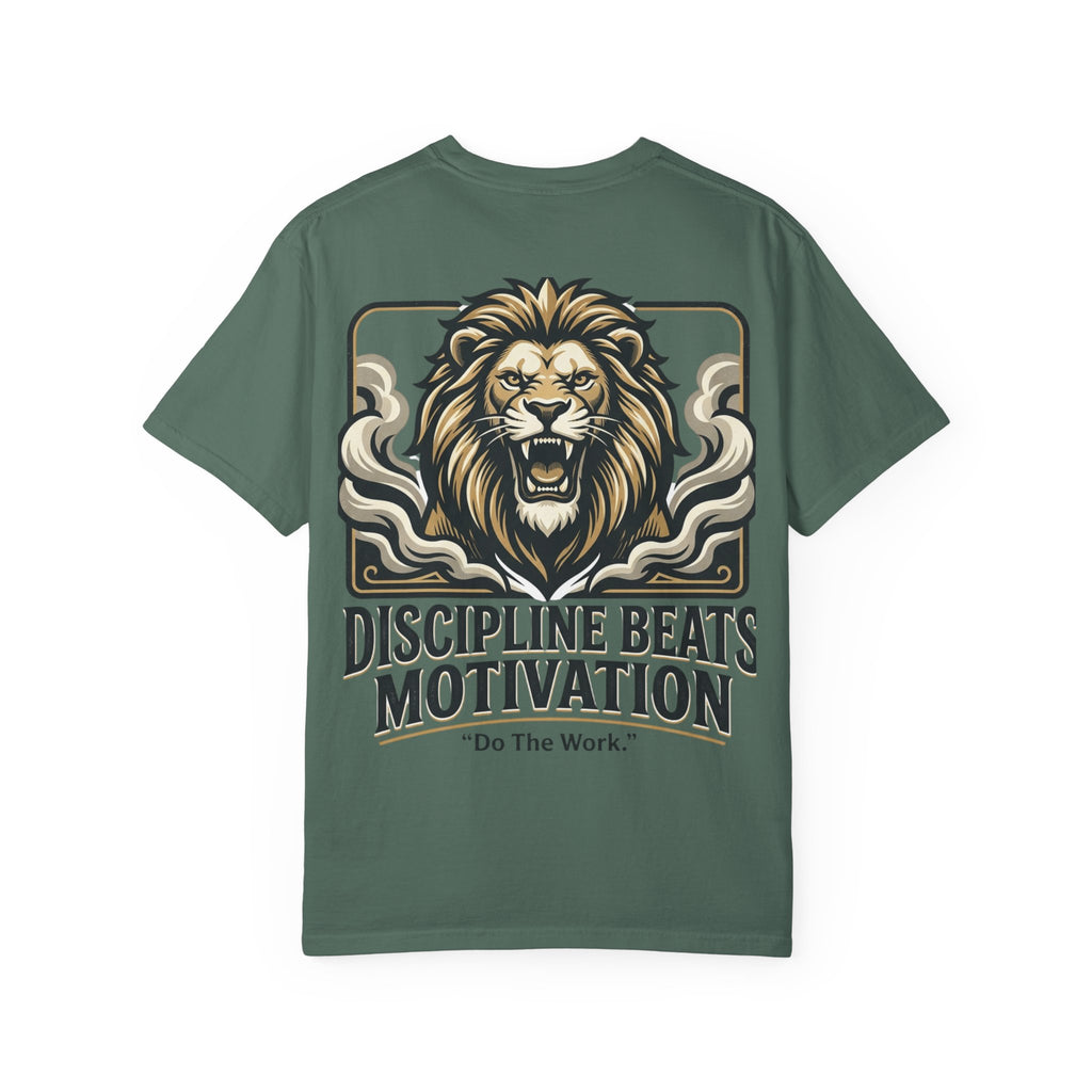 Discipline Beats Motivation Lion T-Shirt