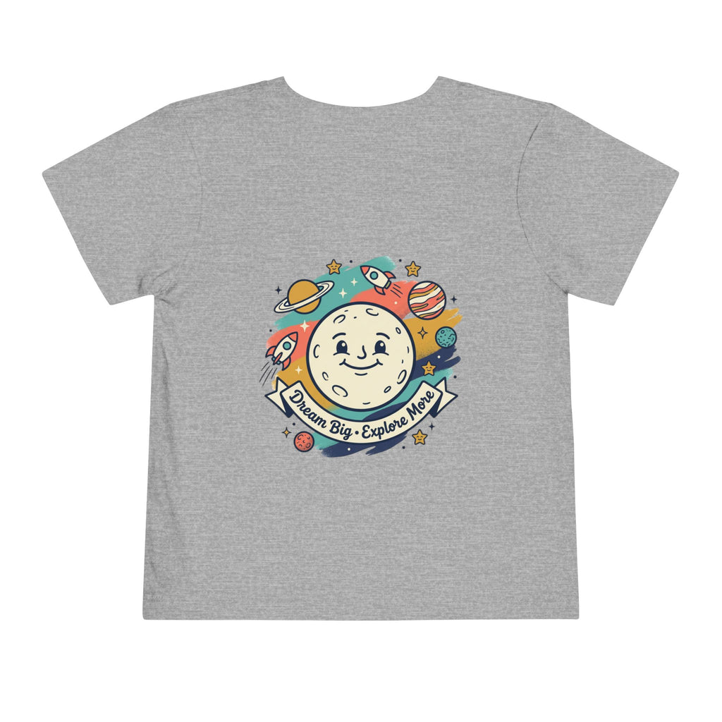 Toddler Tee — 'Dream Big Explore More' Space Bear Rocket Shirt