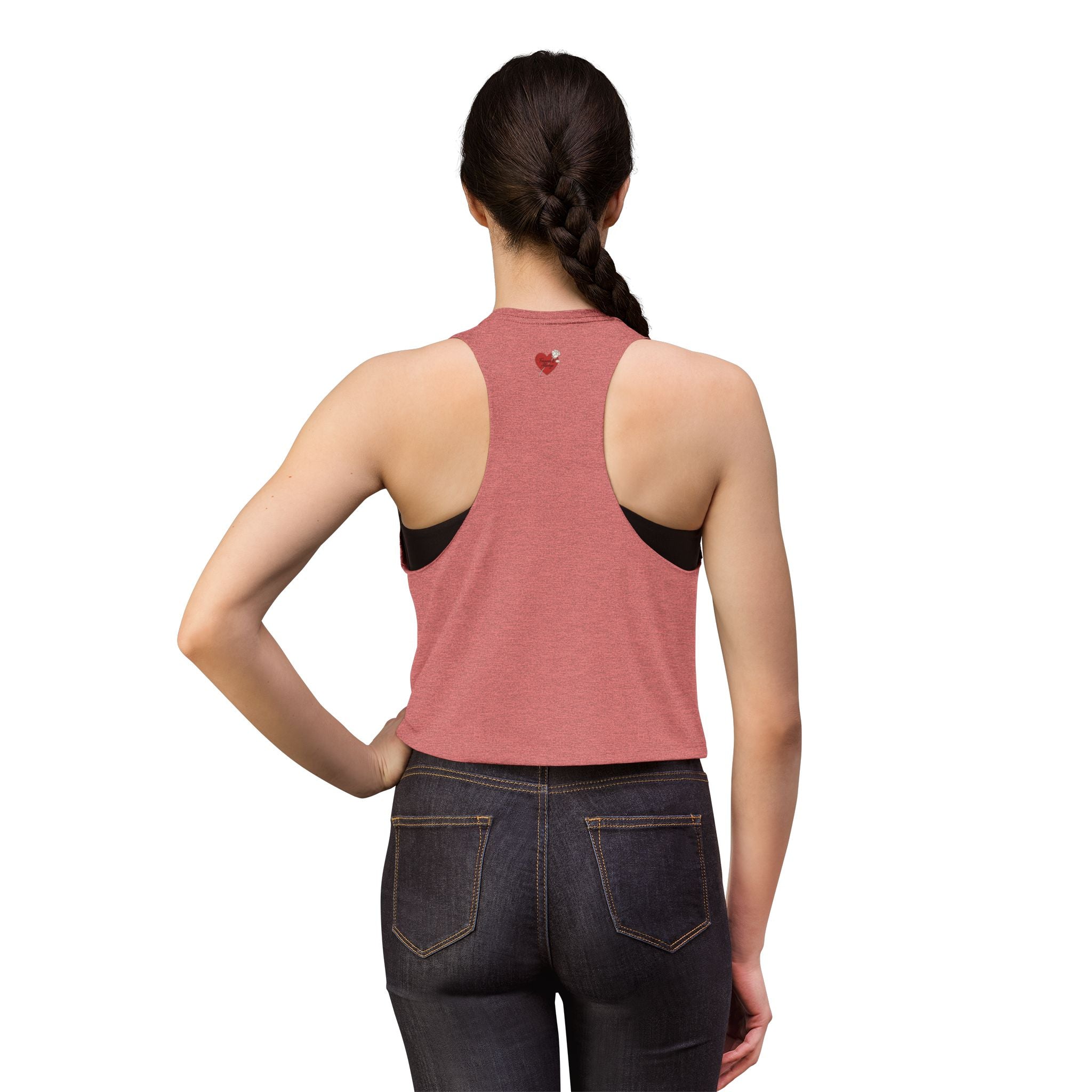 Heart Sunset Crop Top — Retro Beach Love Tank