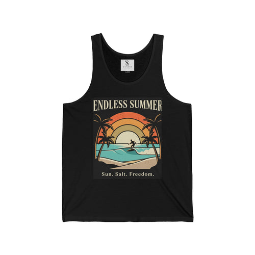 Endless Summer Tank Top — "Chase the Sun" Vintage Surf Graphic
