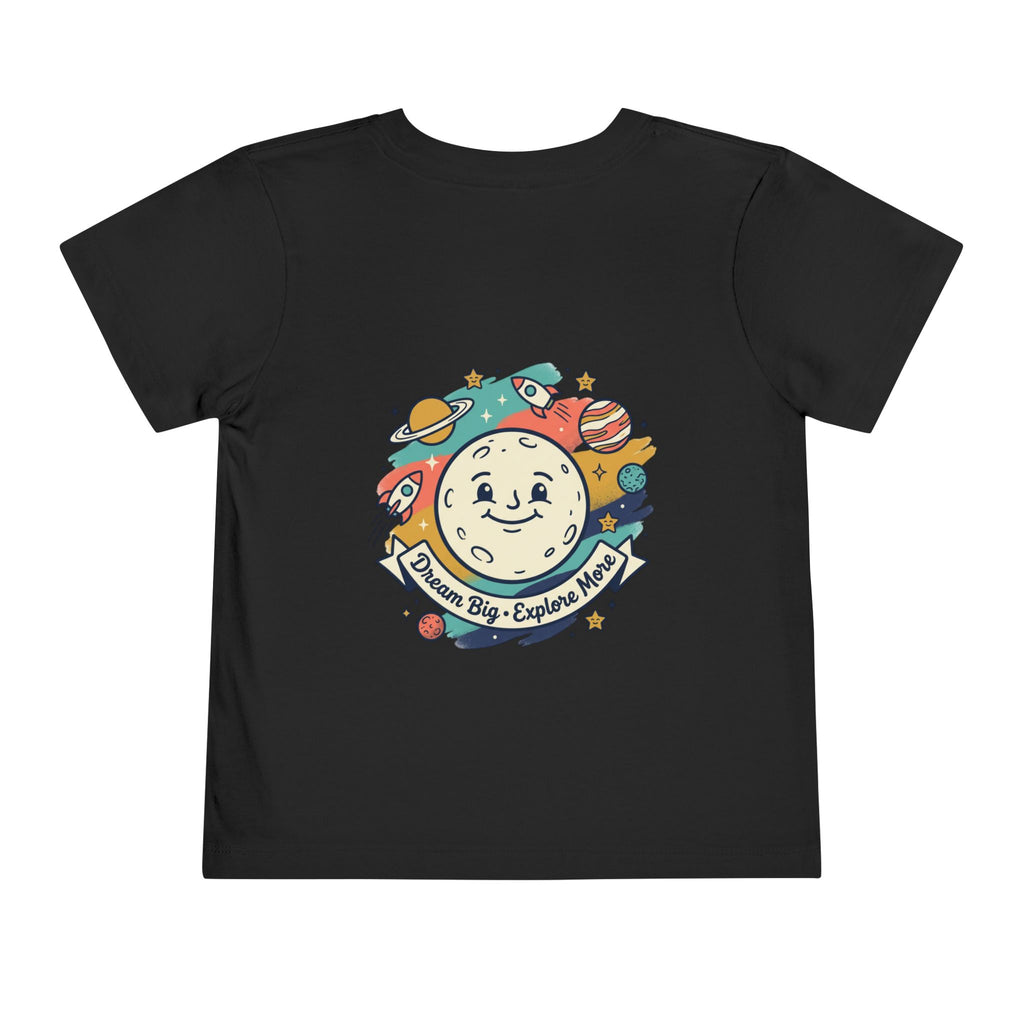 Toddler Tee — 'Dream Big Explore More' Space Bear Rocket Shirt