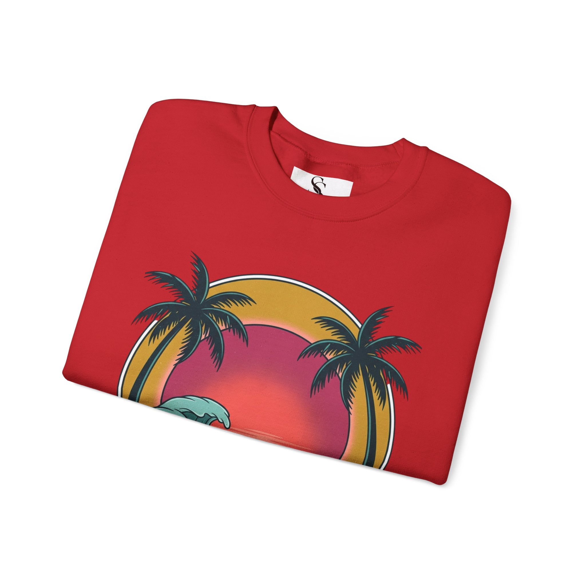 Endless Summer Crewneck Sweatshirt — Vintage Palm Beach Wave Graphic