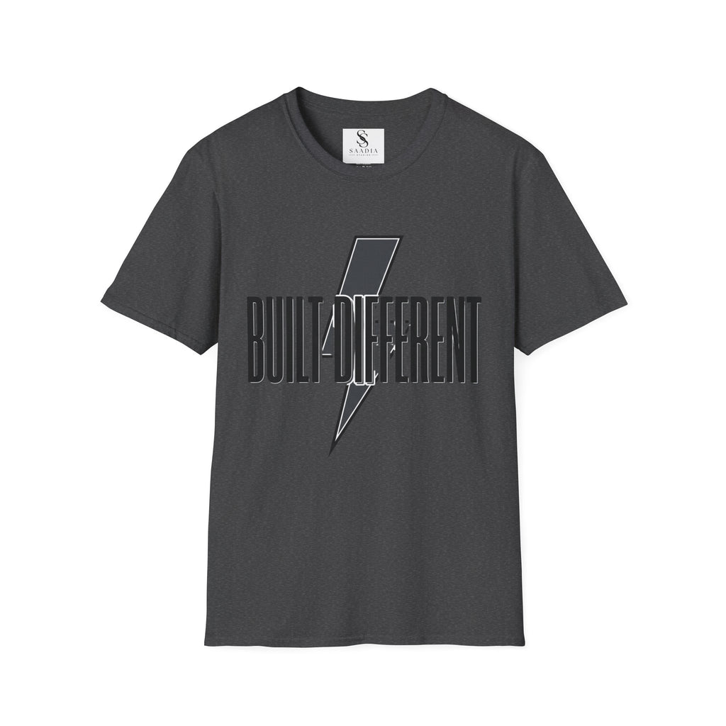 Built Different Lightning Bolt T‑Shirt — Inspirational Graphic Tee