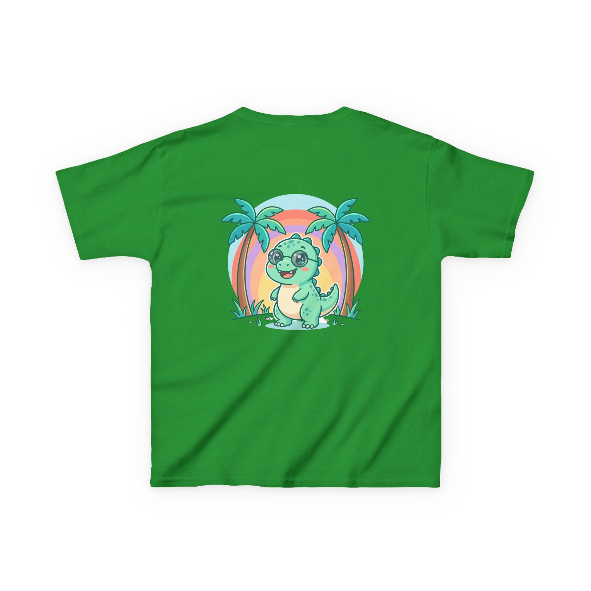 Kids Tee — "Adventure Awaits!" Dino Beach Graphic