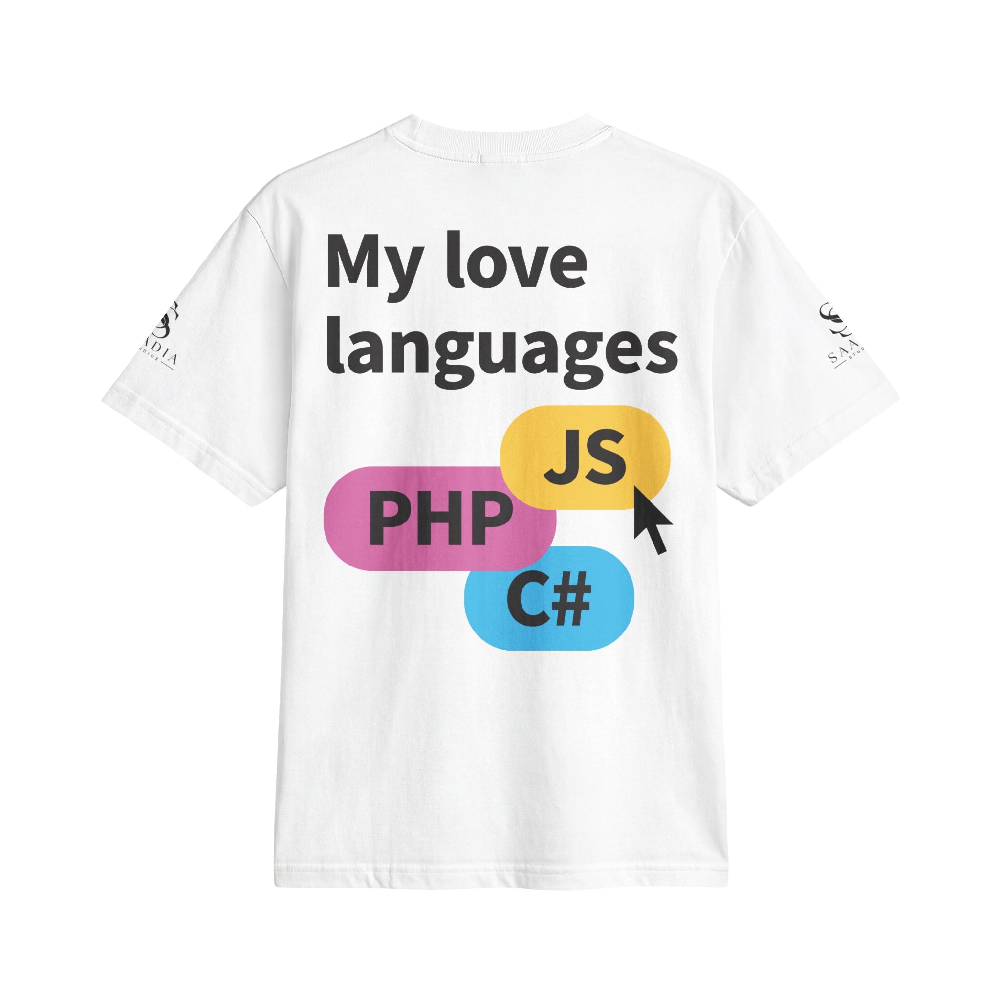 T-Shirt — Sun Kissed & Blessed / My Love Languages (PHP • JS • C#)