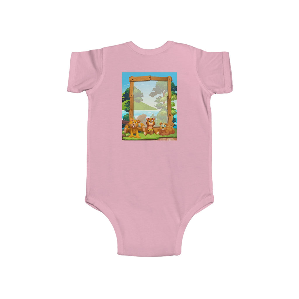 Bear Patch Baby Bodysuit — Cute Woodland Infant One-Piece