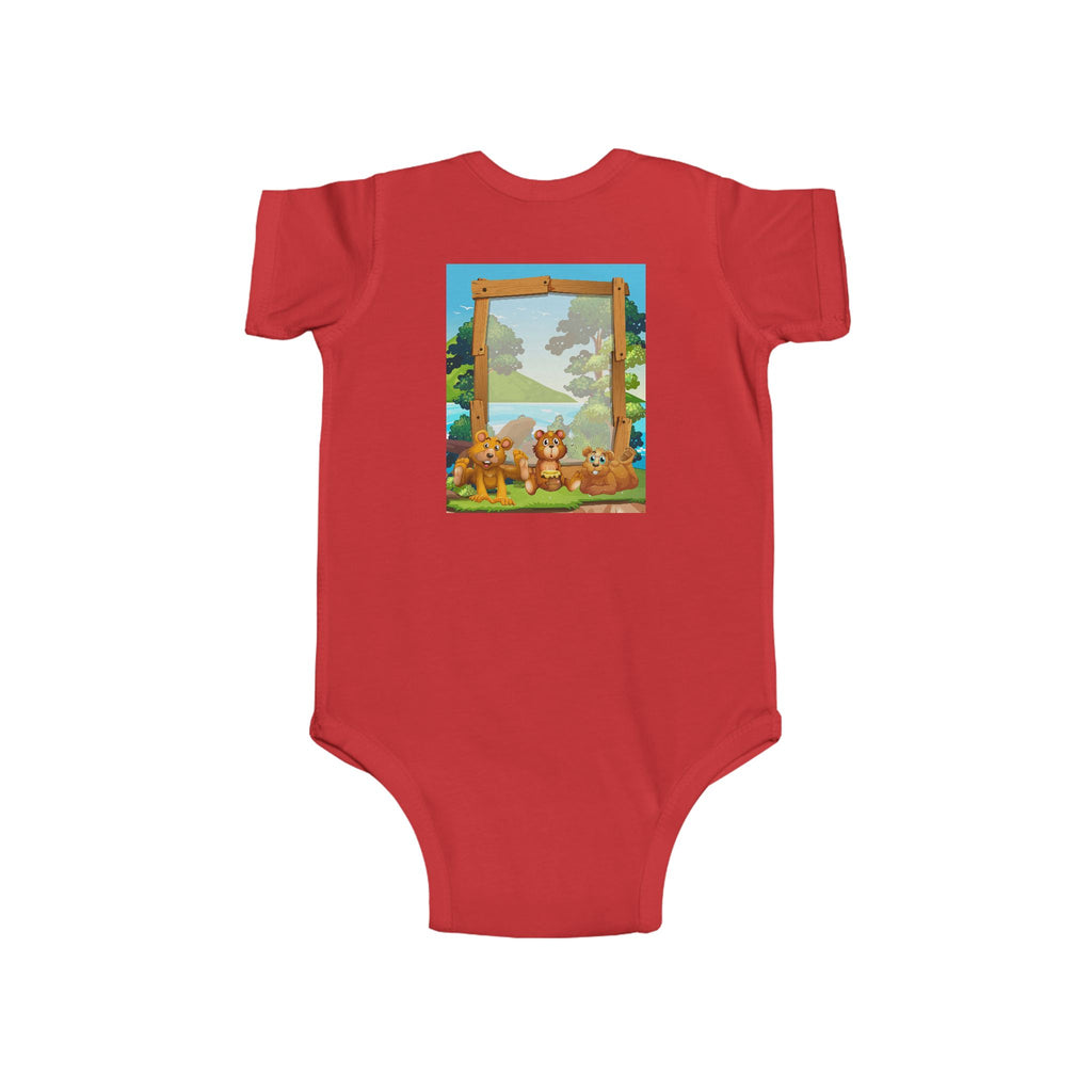 Bear Patch Baby Bodysuit — Cute Woodland Infant One-Piece