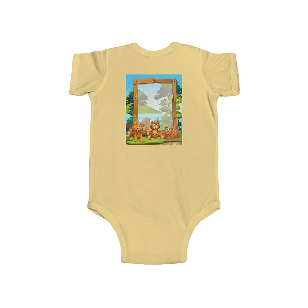 Bear Patch Baby Bodysuit — Cute Woodland Infant One-Piece