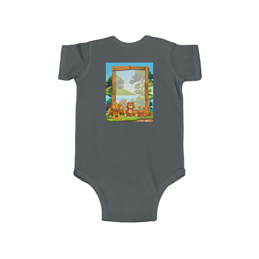 Bear Patch Baby Bodysuit — Cute Woodland Infant One-Piece