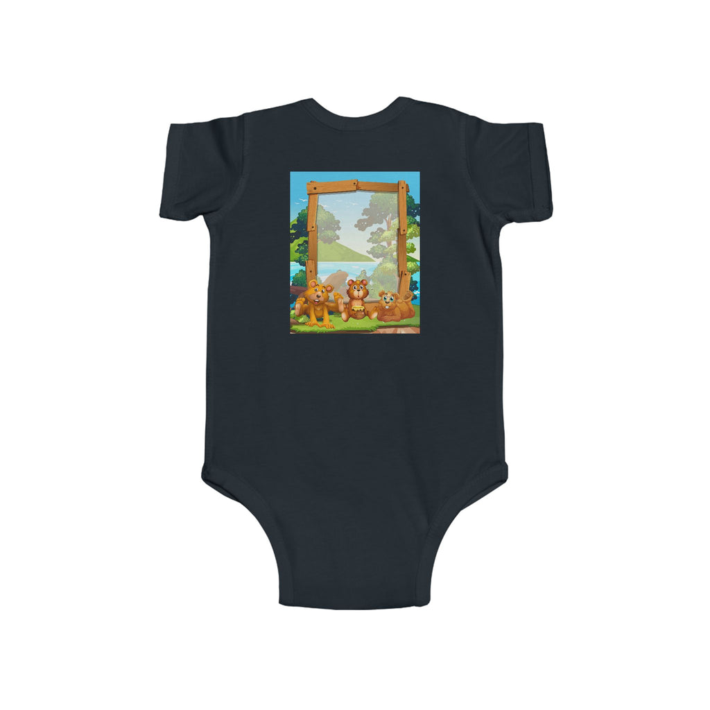 Bear Patch Baby Bodysuit — Cute Woodland Infant One-Piece