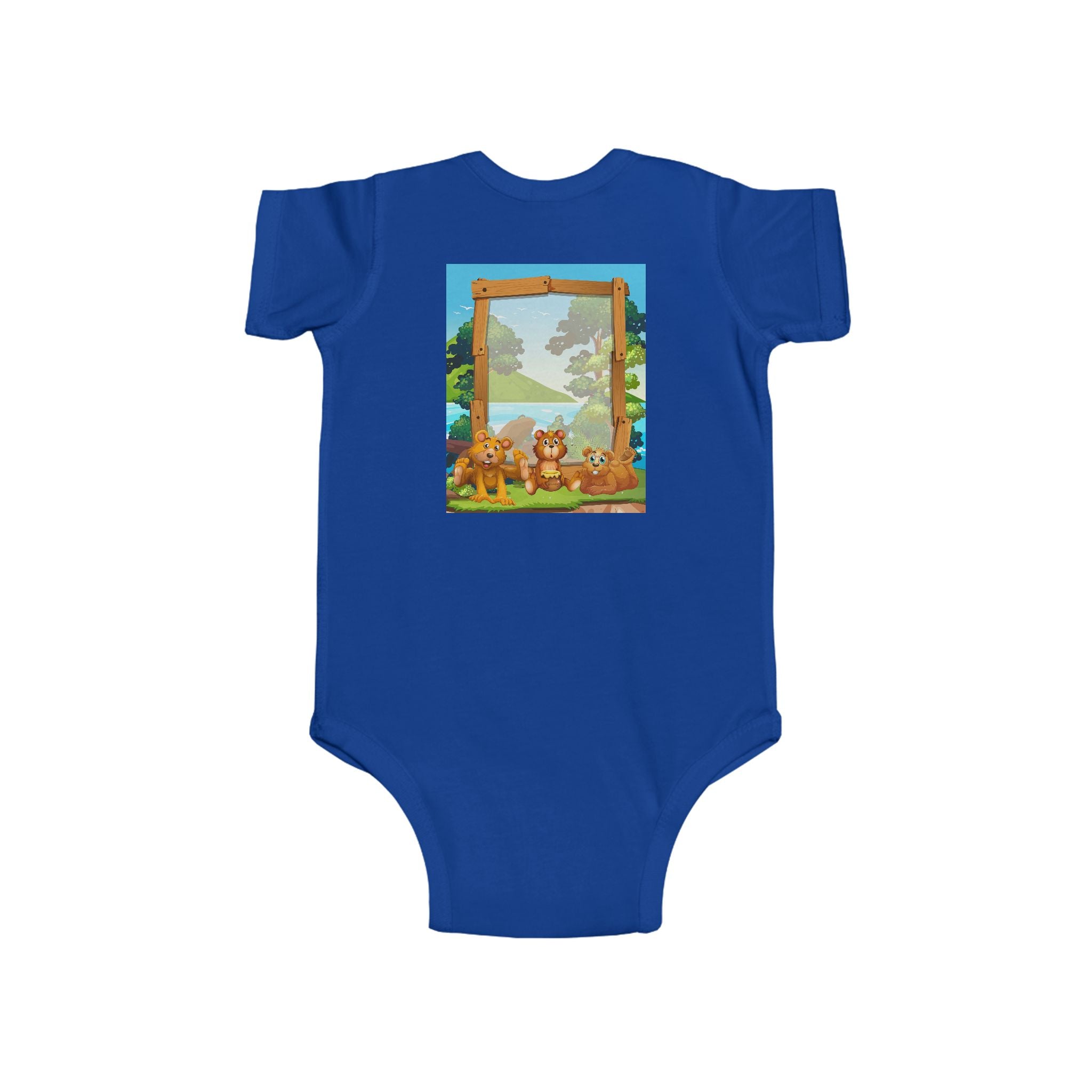 Bear Patch Baby Bodysuit — Cute Woodland Infant One-Piece