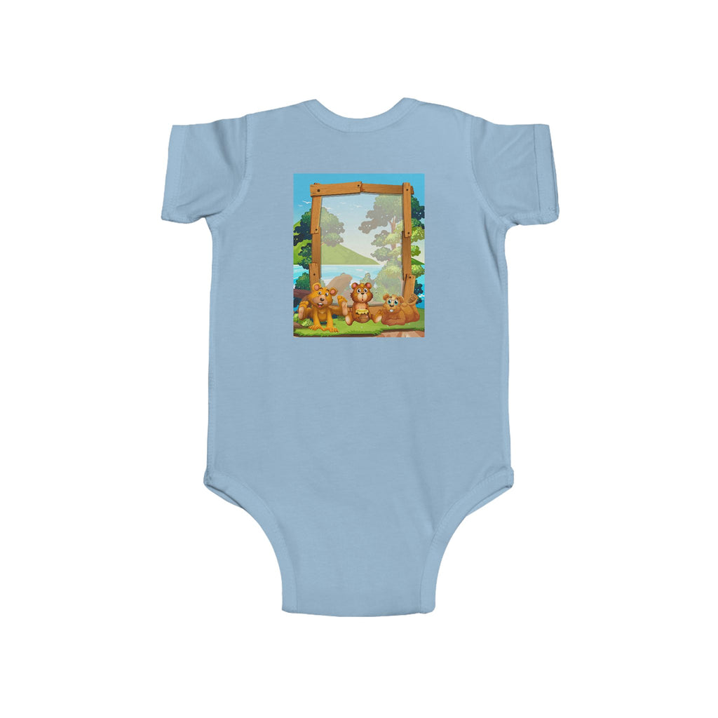 Bear Patch Baby Bodysuit — Cute Woodland Infant One-Piece
