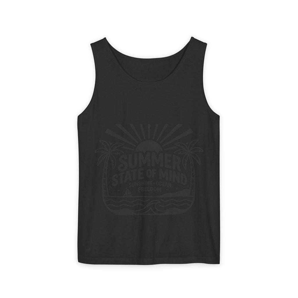 Summer State of Mind Tank Top – 'Good Vibes Only' Beach Graphic