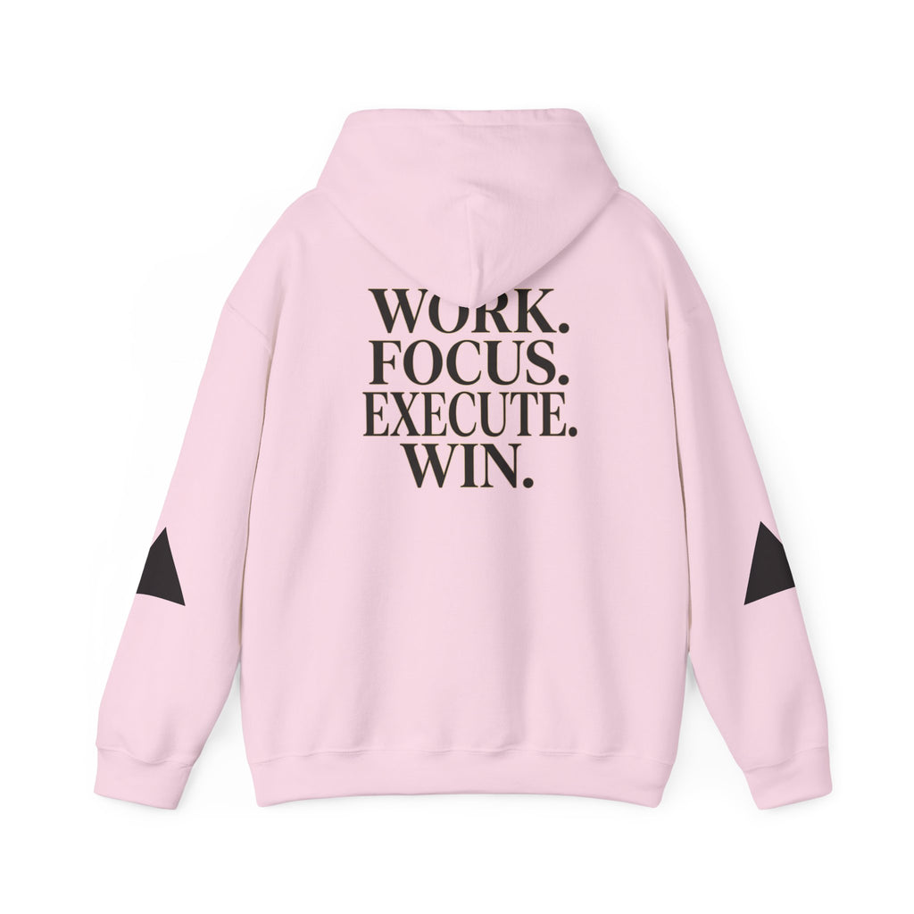 Success Is Earned Hoodie — Work. Focus. Execute. Win. Motivational Pullover