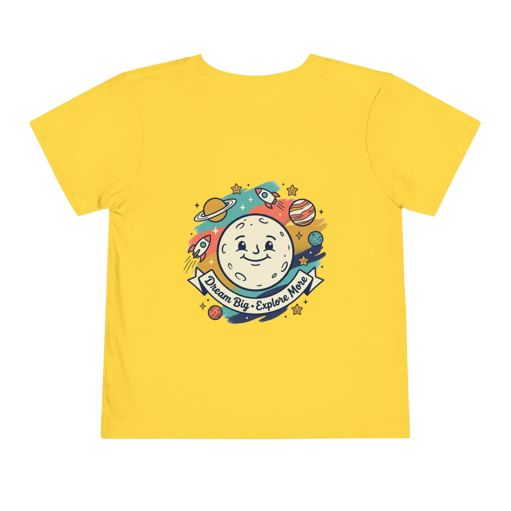 Toddler Tee — 'Dream Big Explore More' Space Bear Rocket Shirt